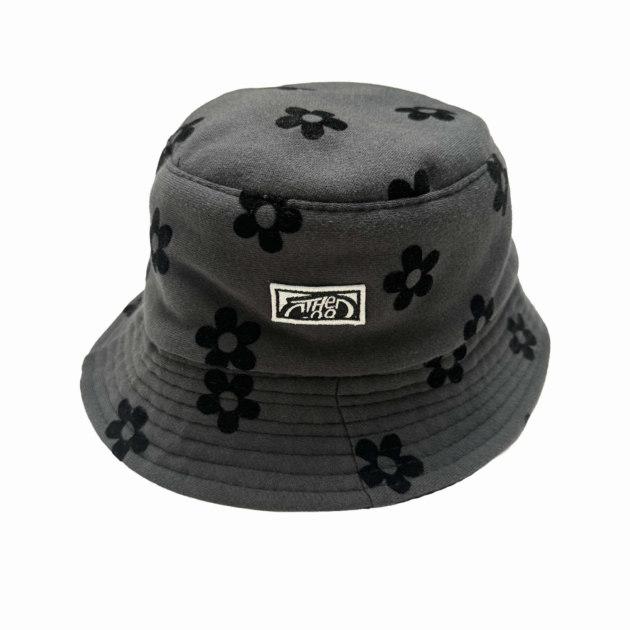 DAISY FLORAL (BLACK/GRAY) BUCKET HAT