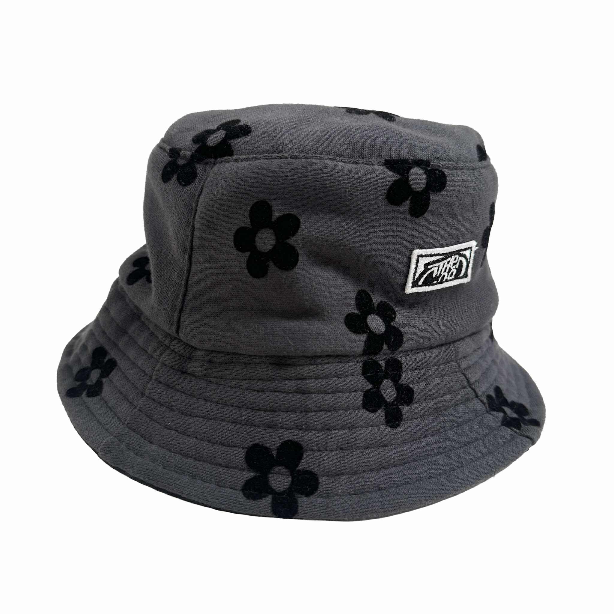 DAISY FLORAL (BLACK/GRAY) BUCKET HAT