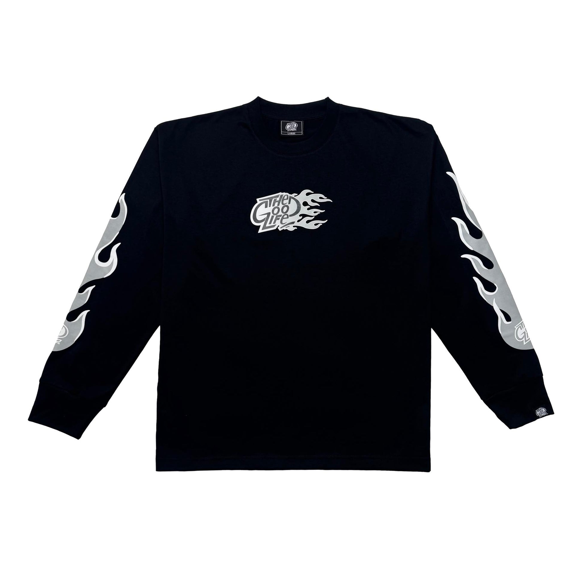 FLAME OG “GRAY” (BLACK) - CREWNECK