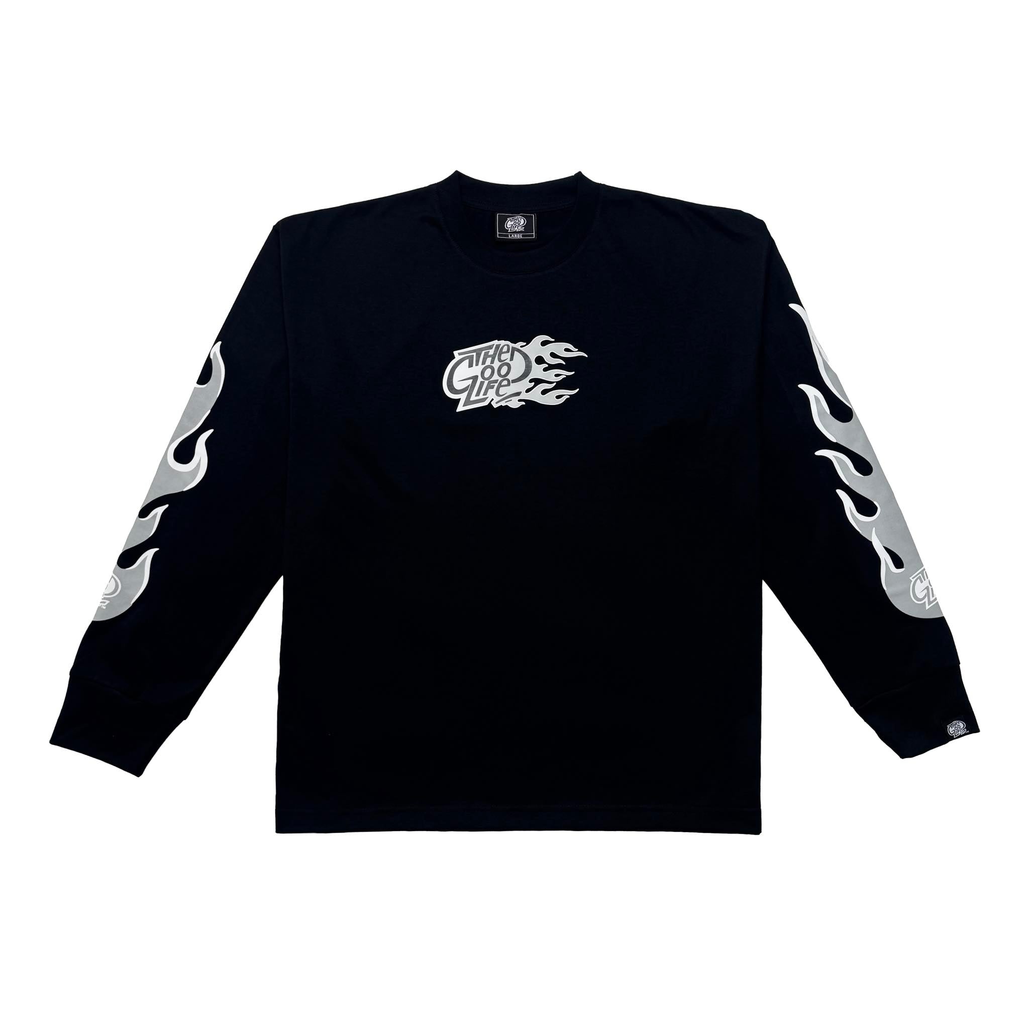 FLAME OG “GRAY” (BLACK) - CREWNECK