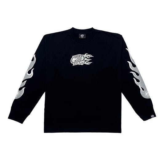 FLAME OG “GRAY” (BLACK) - CREWNECK