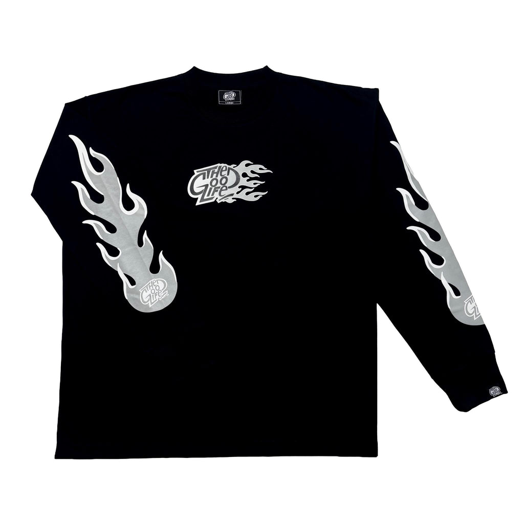 FLAME OG “GRAY” (BLACK) - CREWNECK