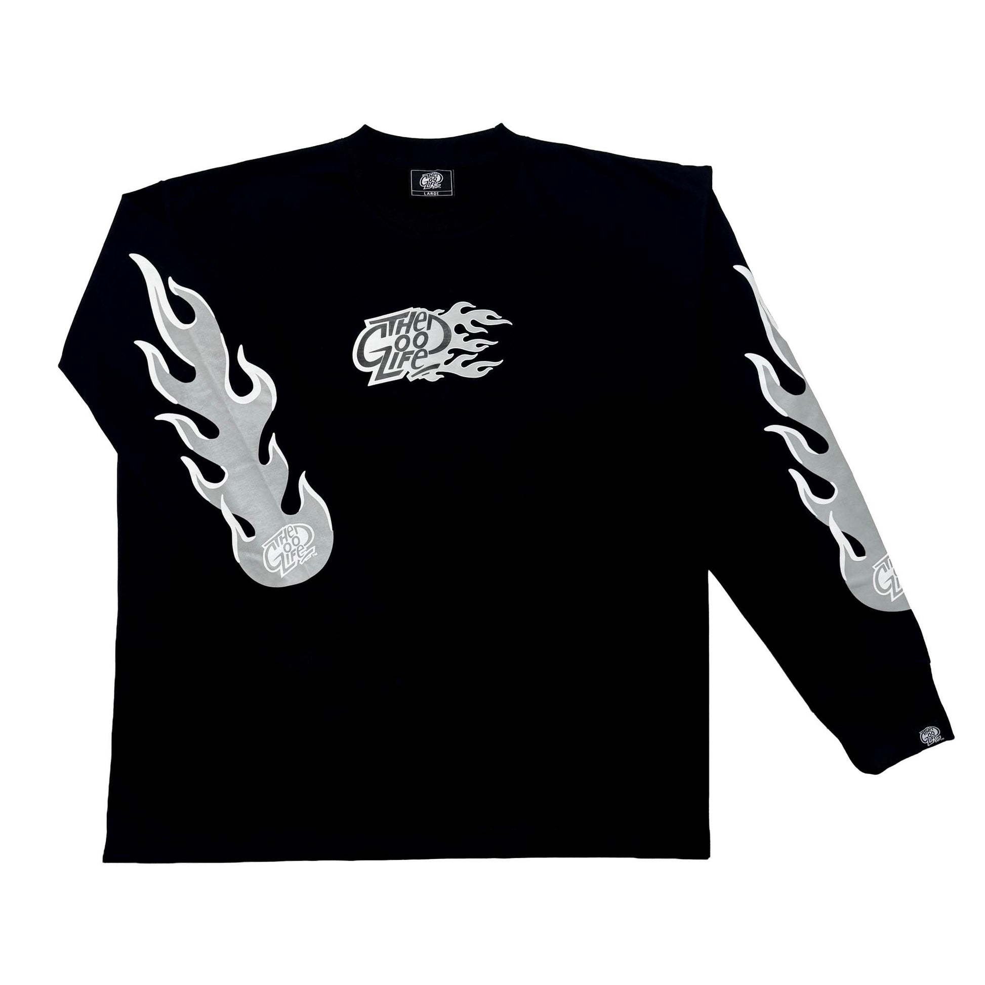 FLAME OG “GRAY” (BLACK) - CREWNECK