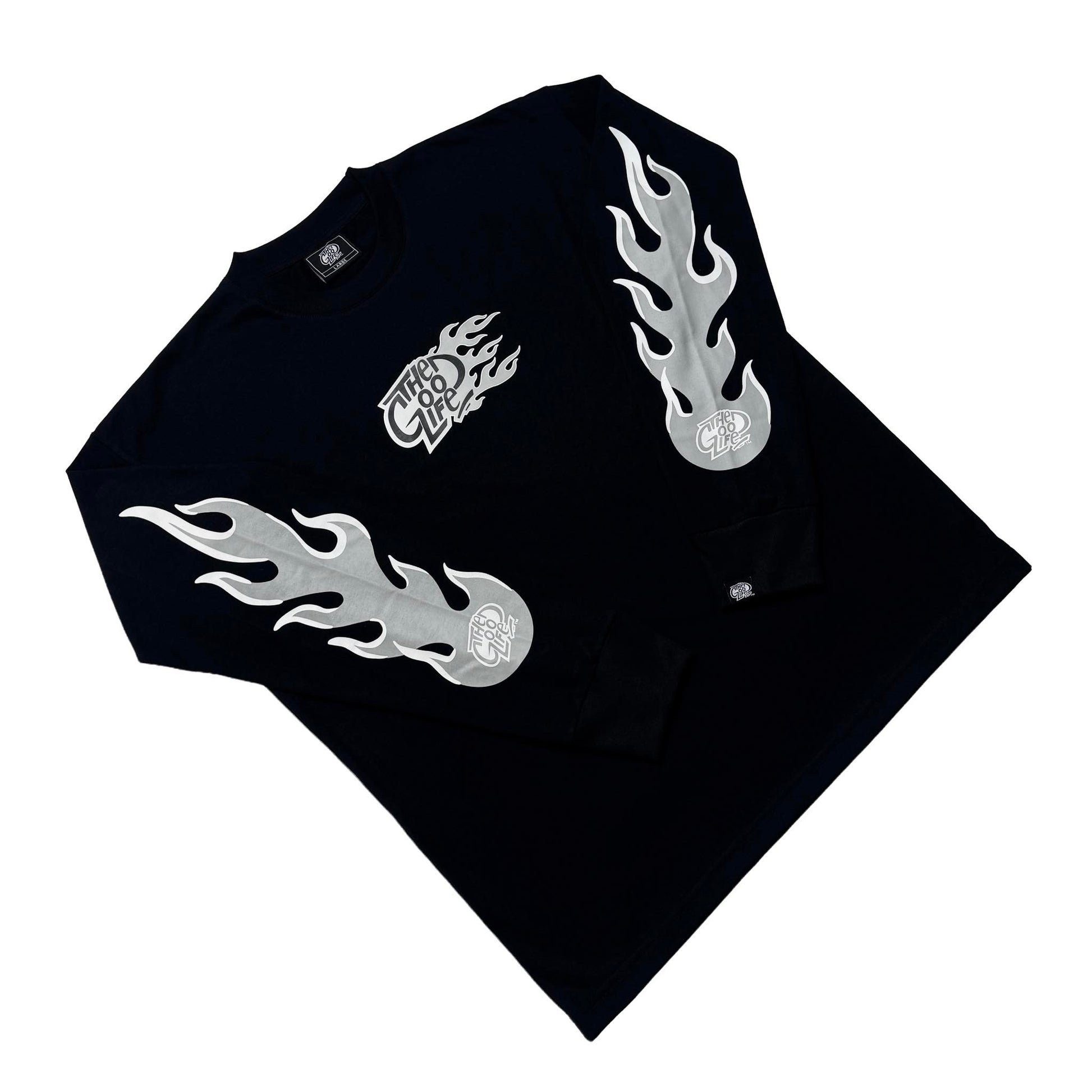 FLAME OG “GRAY” (BLACK) - CREWNECK