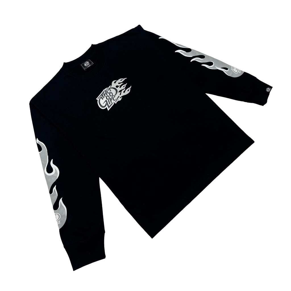 FLAME OG “GRAY” (BLACK) - CREWNECK