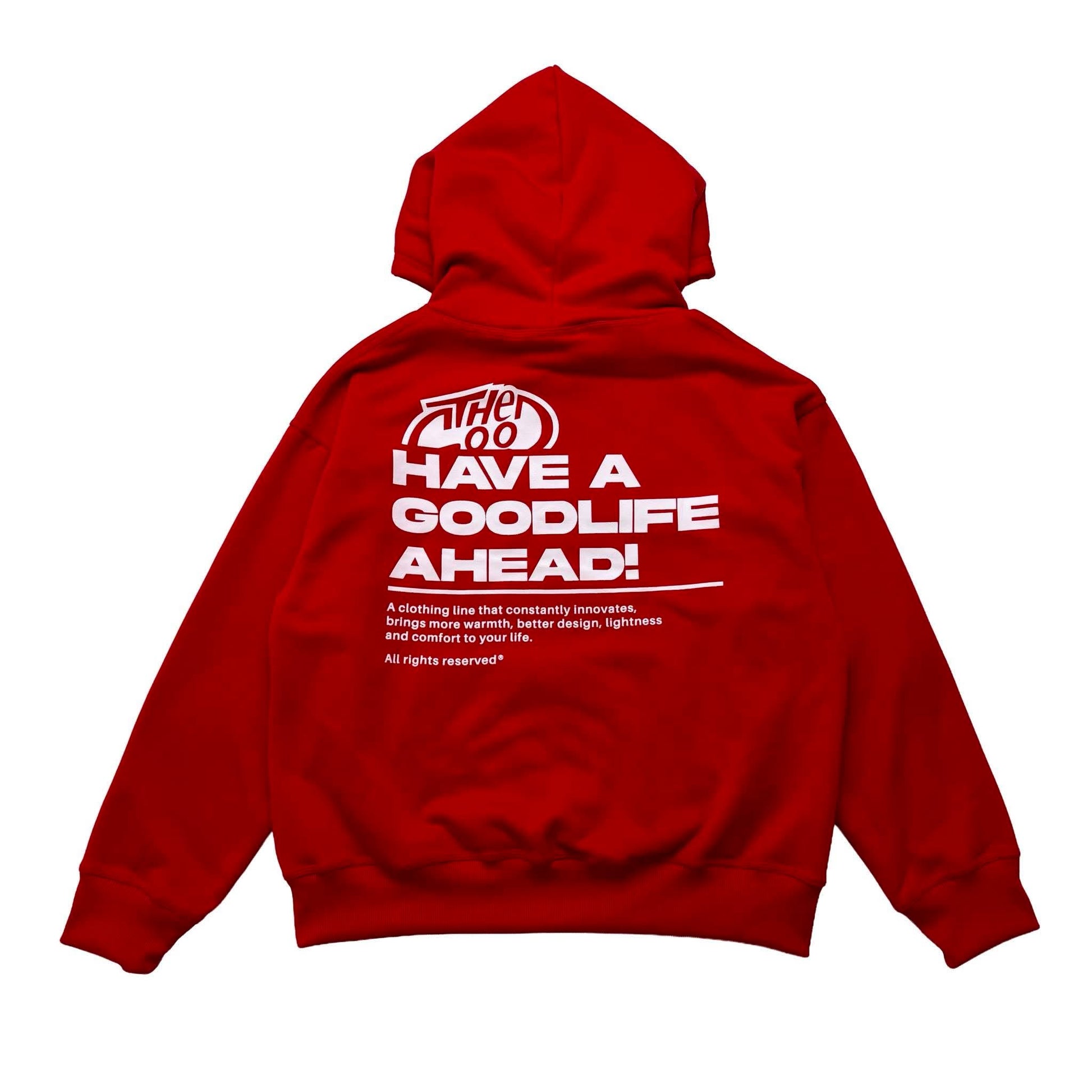 GREETINGS (RED) HOODIE