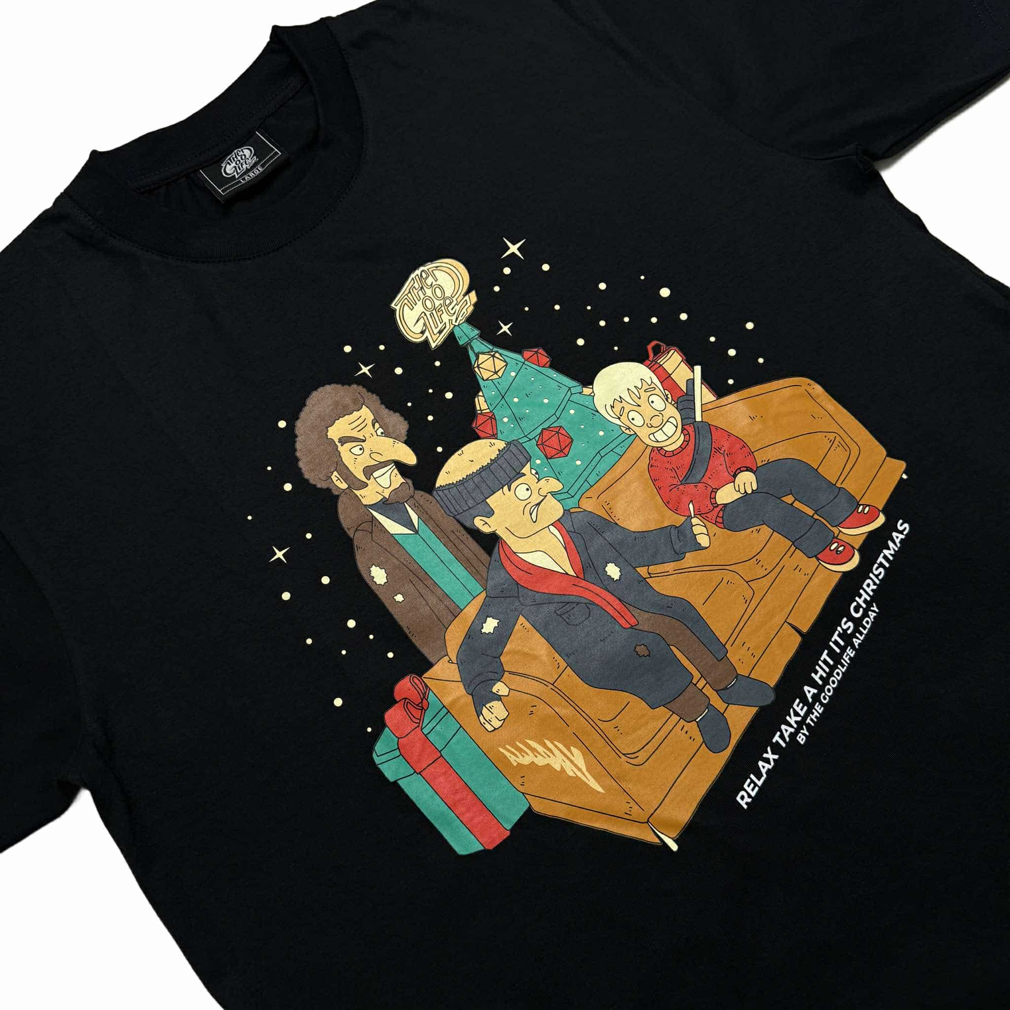 H. ALONE CARTOON (BLACK) T-SHIRT