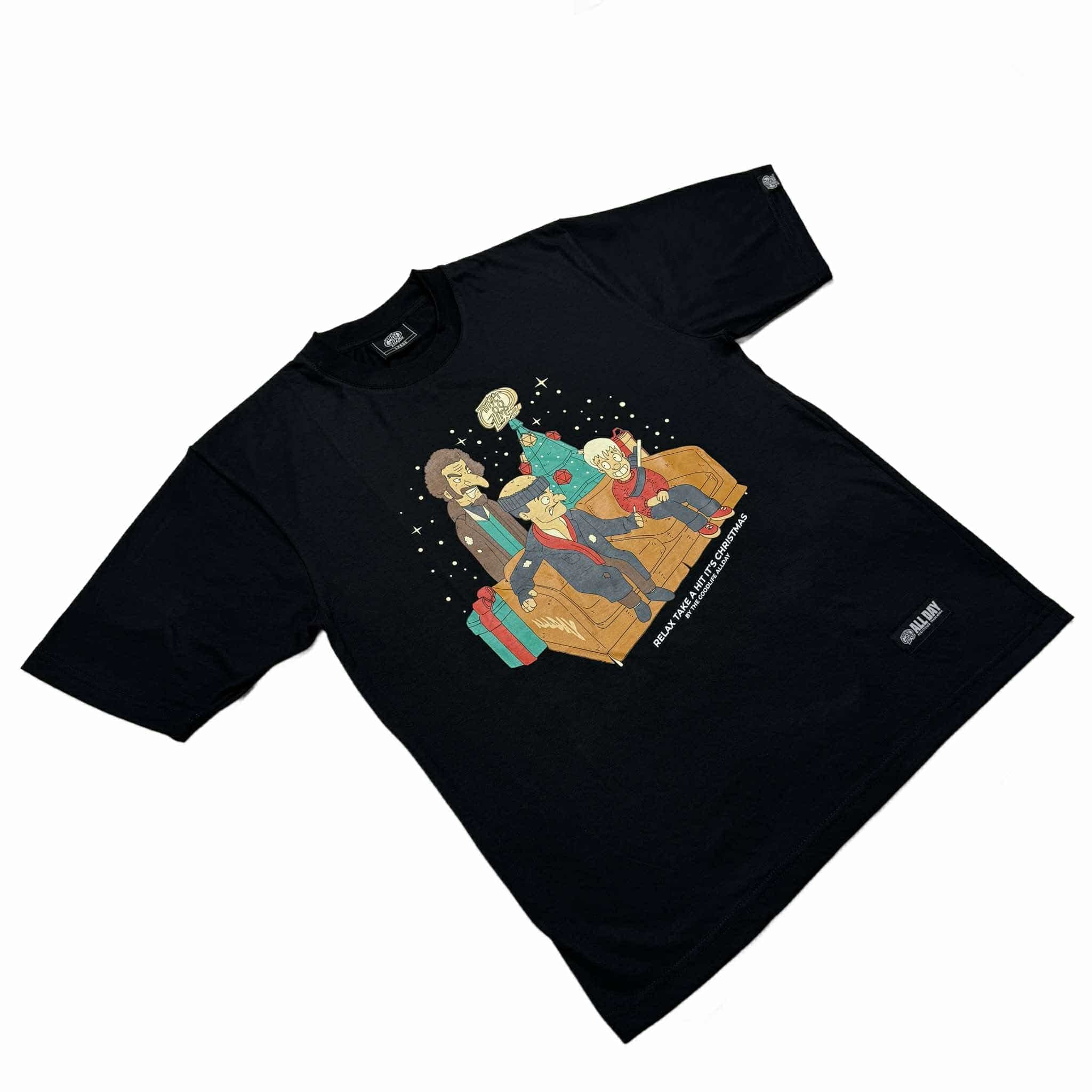 H. ALONE CARTOON (BLACK) T-SHIRT