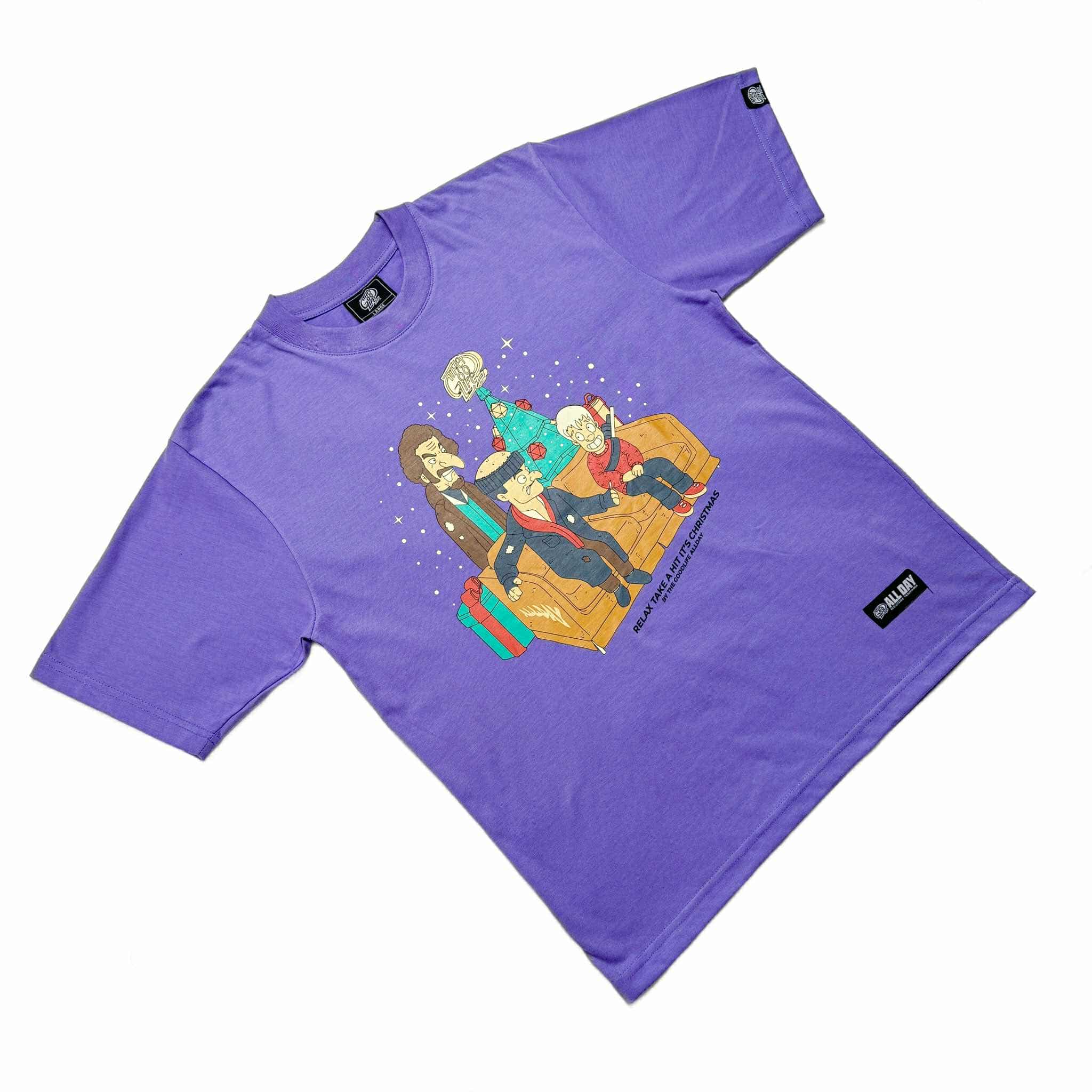 H. ALONE CARTOON (LAVANDER) T-SHIRT