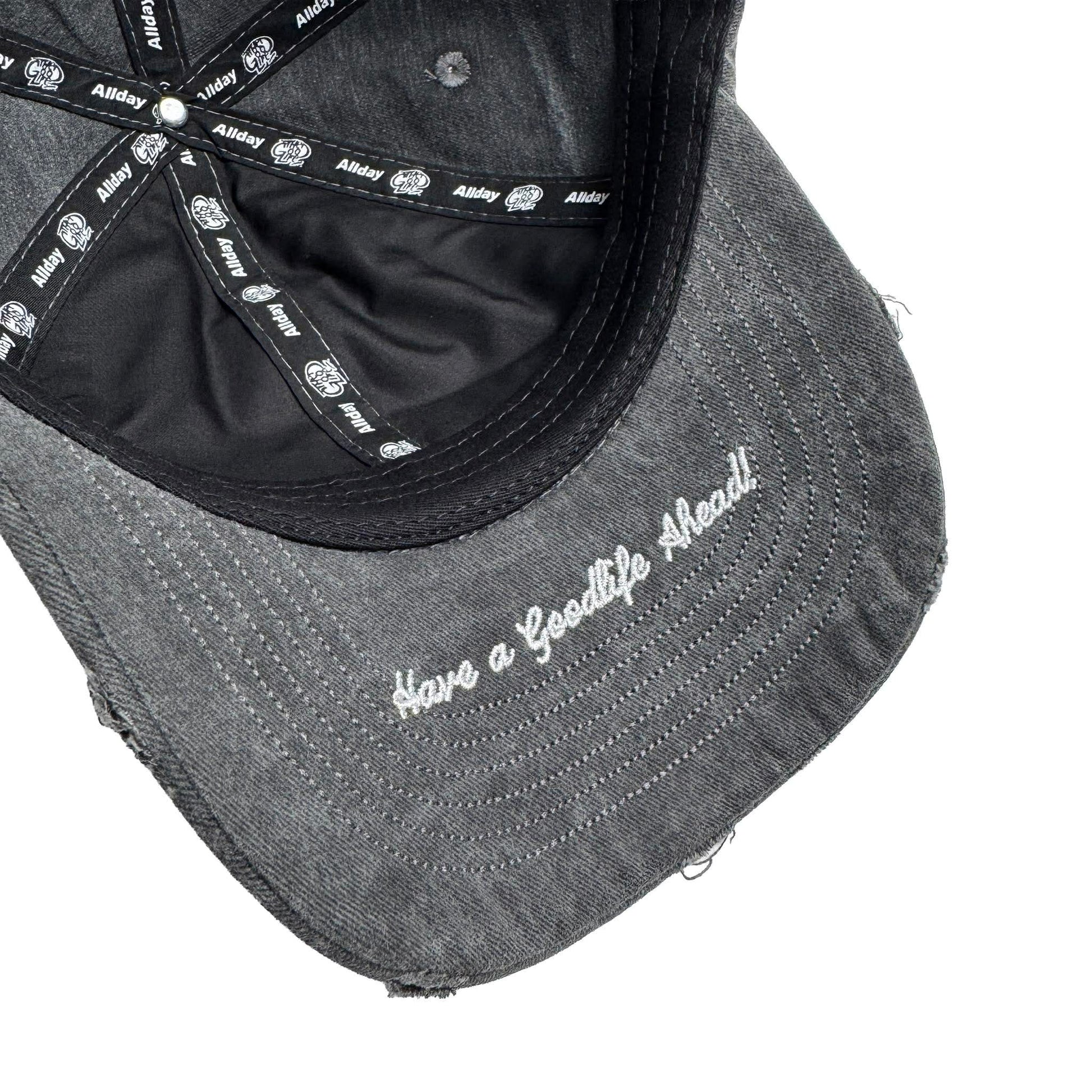 HALF LOGO (BLACK) DISTRESS DADHAT