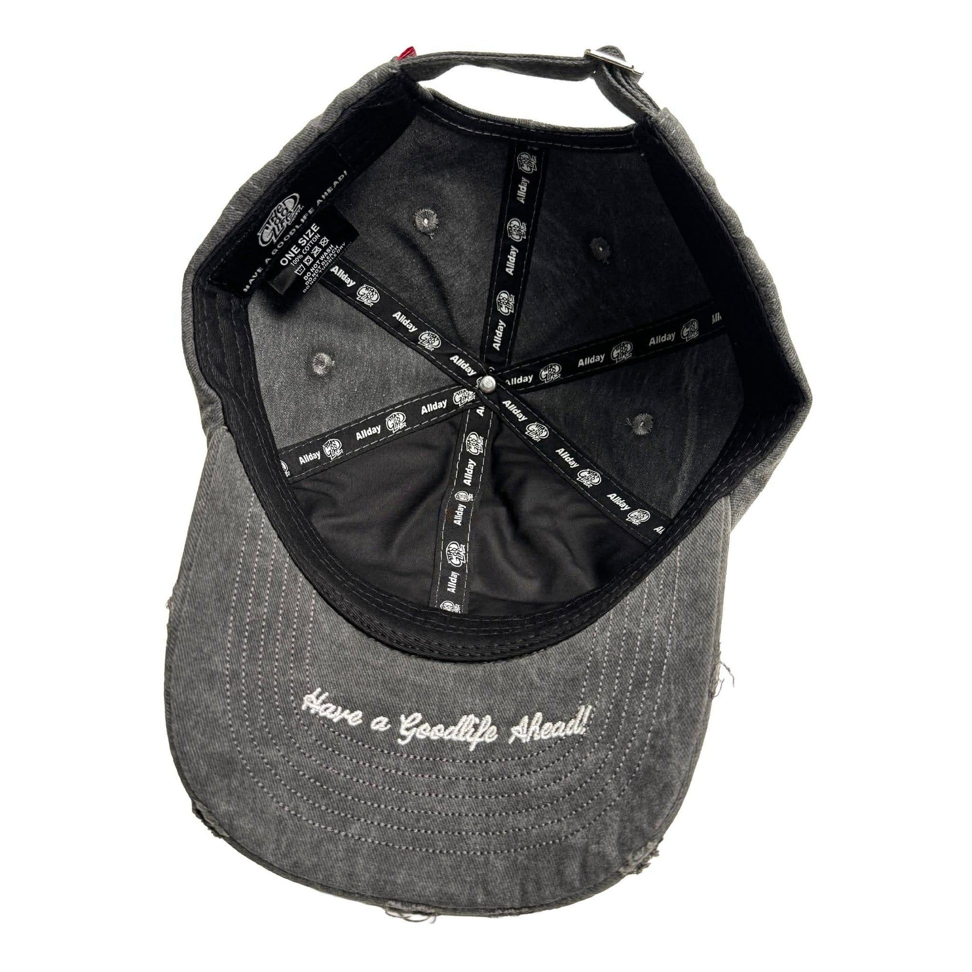 HALF LOGO (BLACK) DISTRESS DADHAT