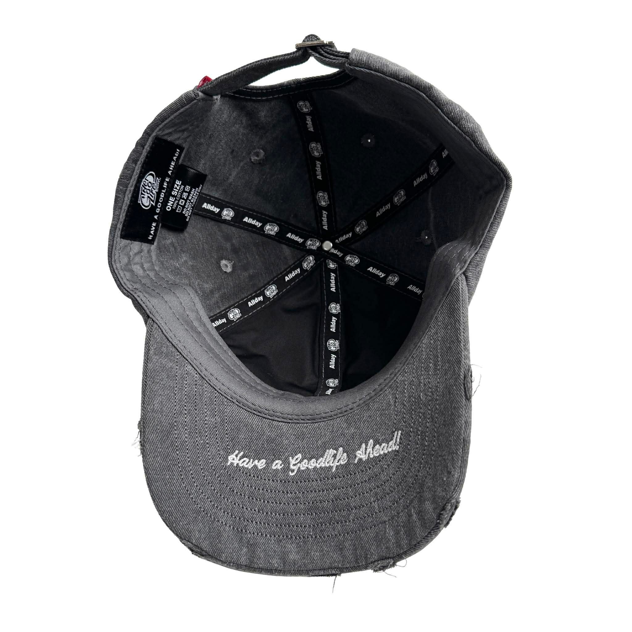 HALF LOGO (GRAY) DISTRESS DADHAT