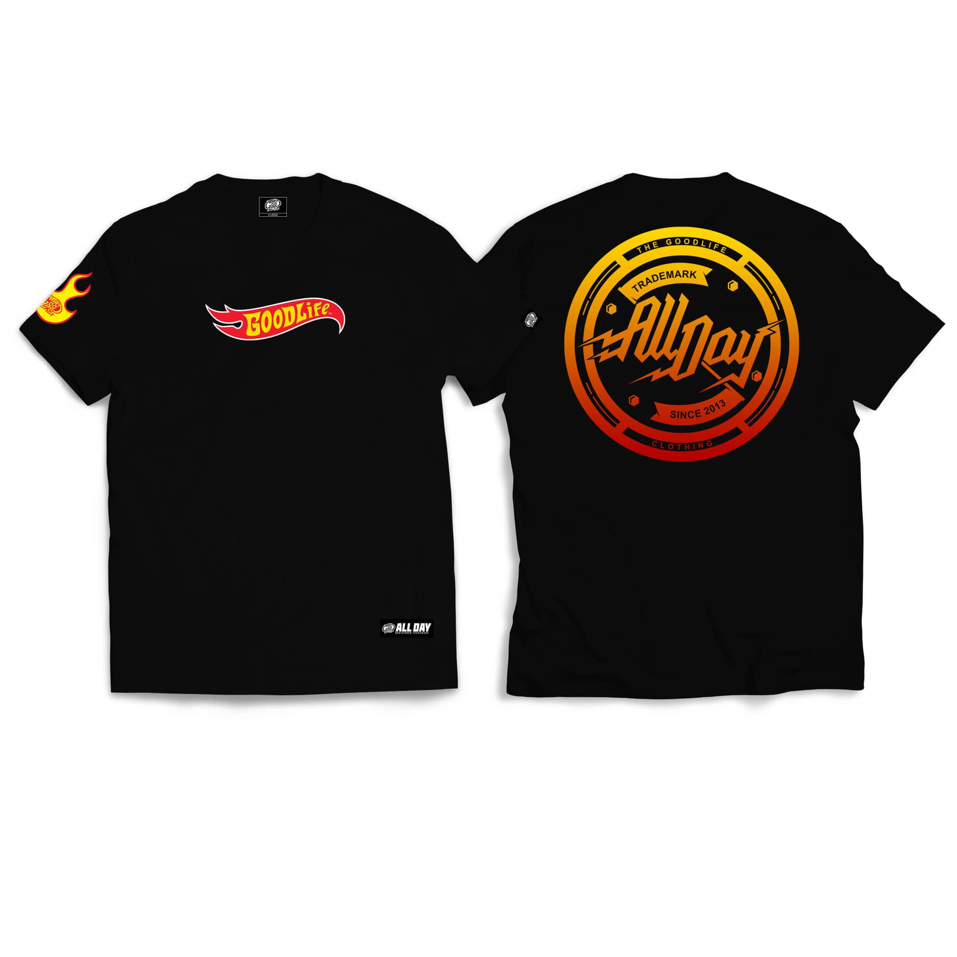 FIRE WHEELS (BLACK) T-SHIRT
