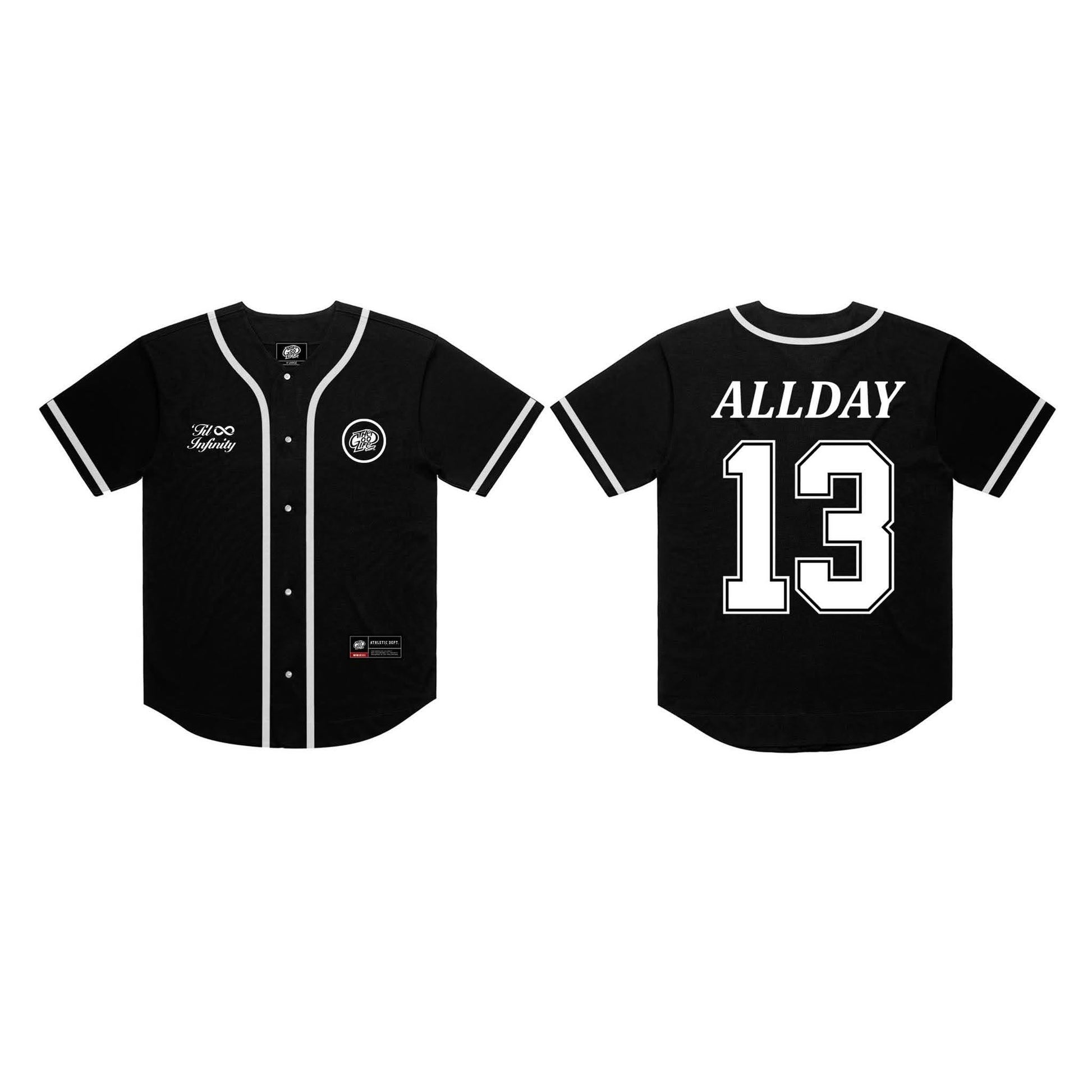 INFINITY (BLACK) BASEBALL JERSEY