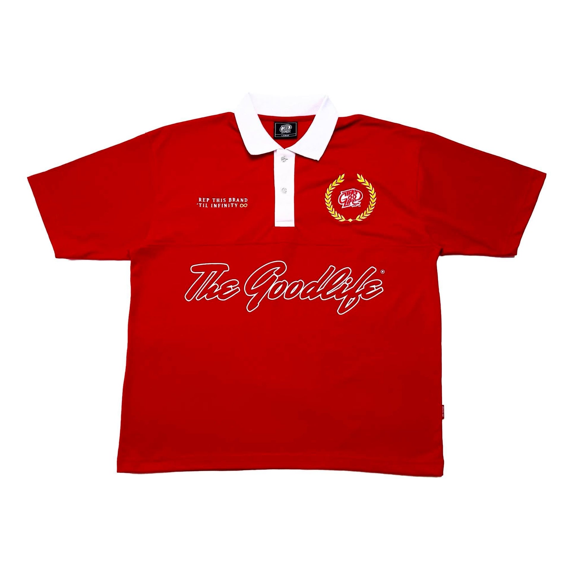 INFINITY CLUB (RED) BOXY POLO SHIRT