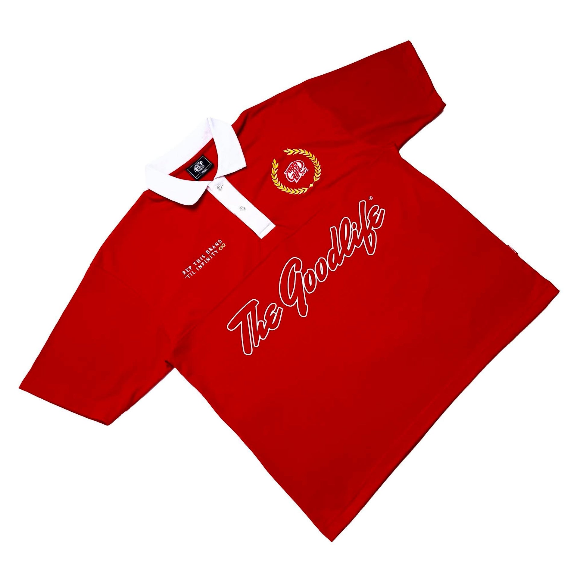 INFINITY CLUB (RED) BOXY POLO SHIRT