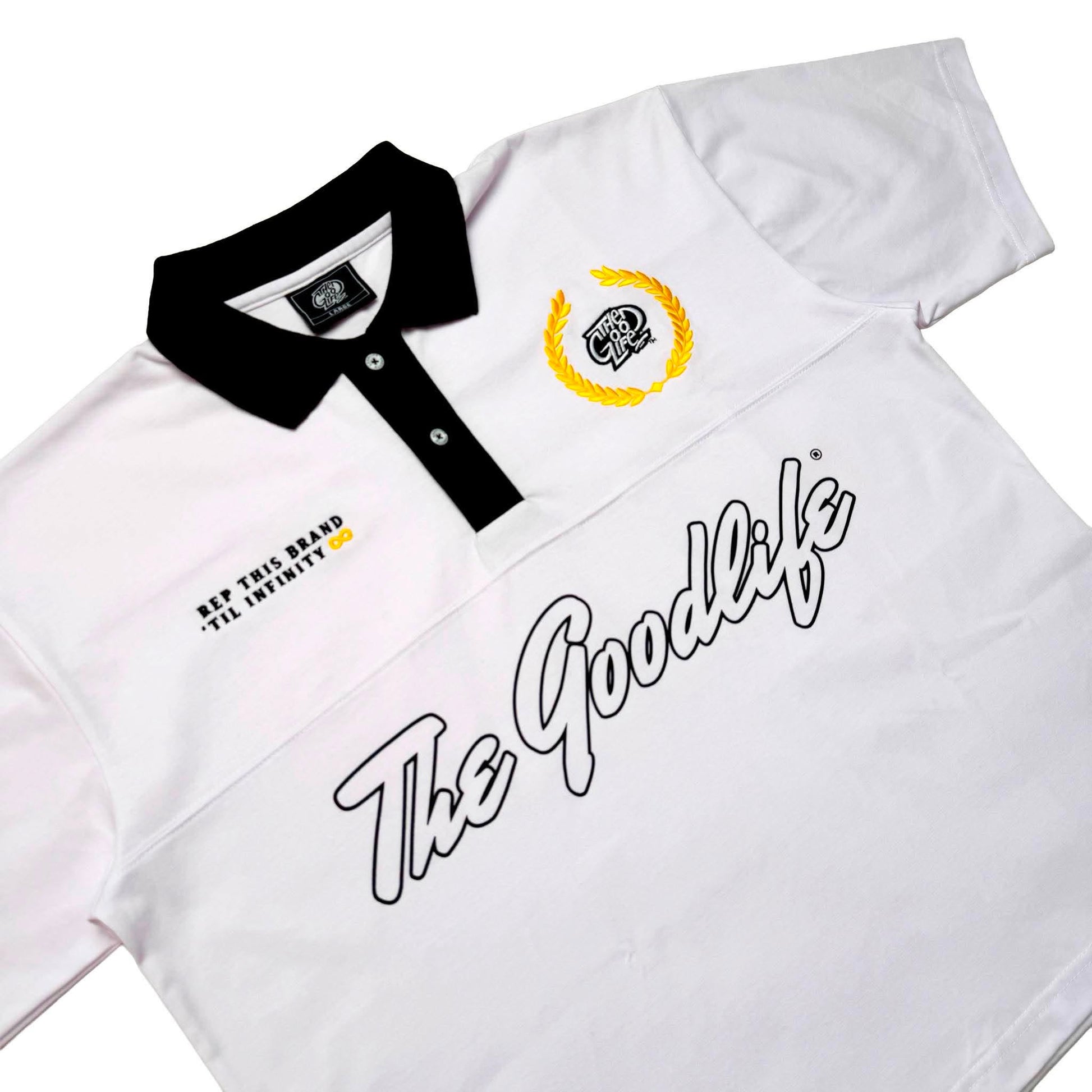 INFINITY CLUB (WHITE) BOXY POLO SHIRT