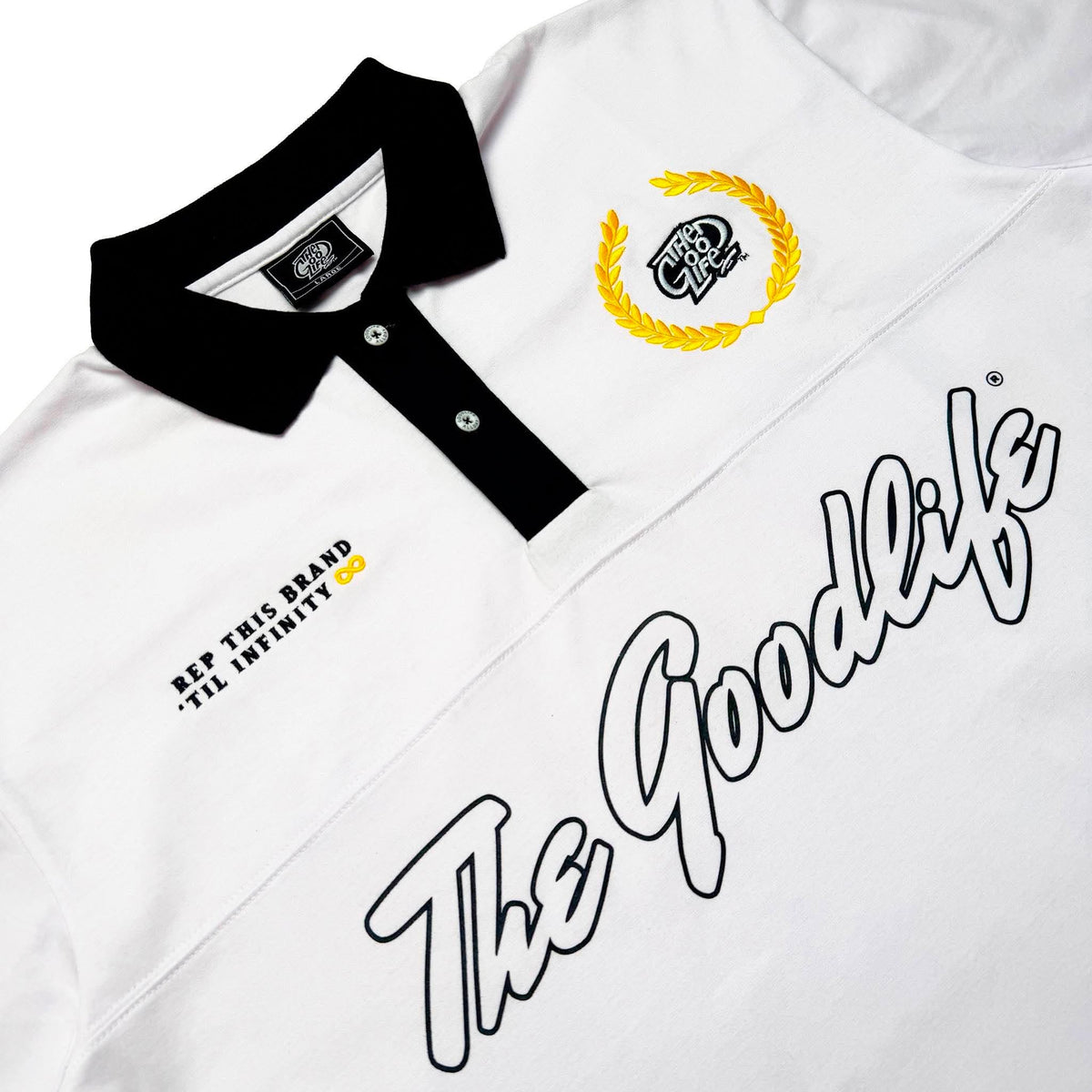 INFINITY CLUB (WHITE) BOXY POLO SHIRT