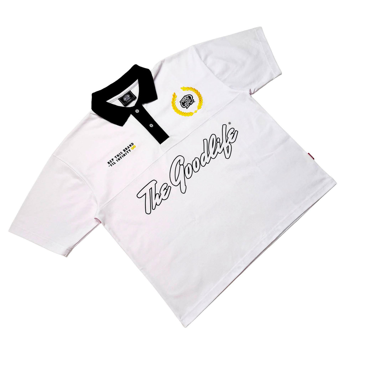 INFINITY CLUB (WHITE) BOXY POLO SHIRT