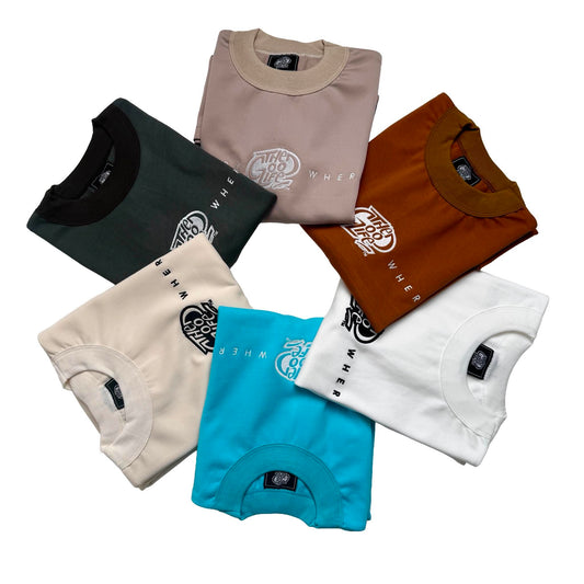 EVERYWHERE EMBRO (COLOR) INTERLOCK T-SHIRT