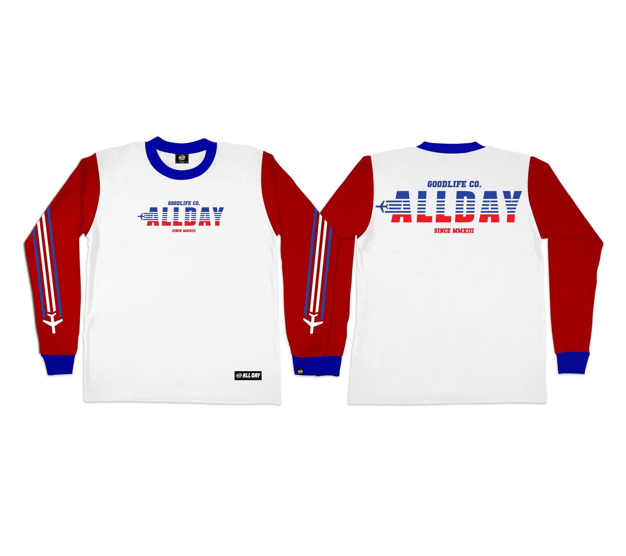 JETLIFE (3TONE WHITE) CREWNECK