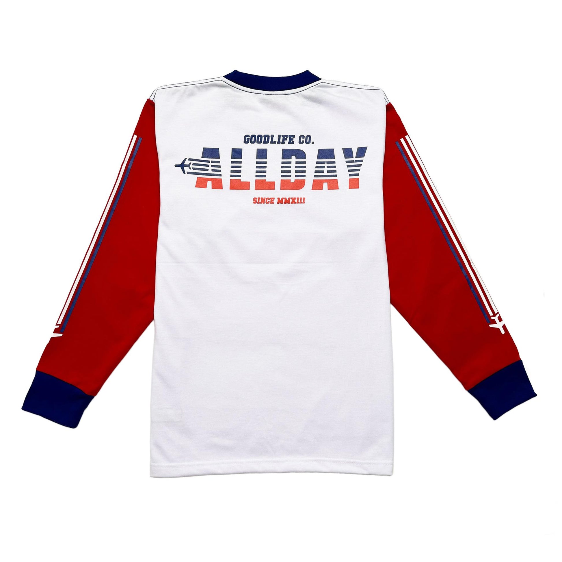 JETLIFE (3TONE WHITE) CREWNECK