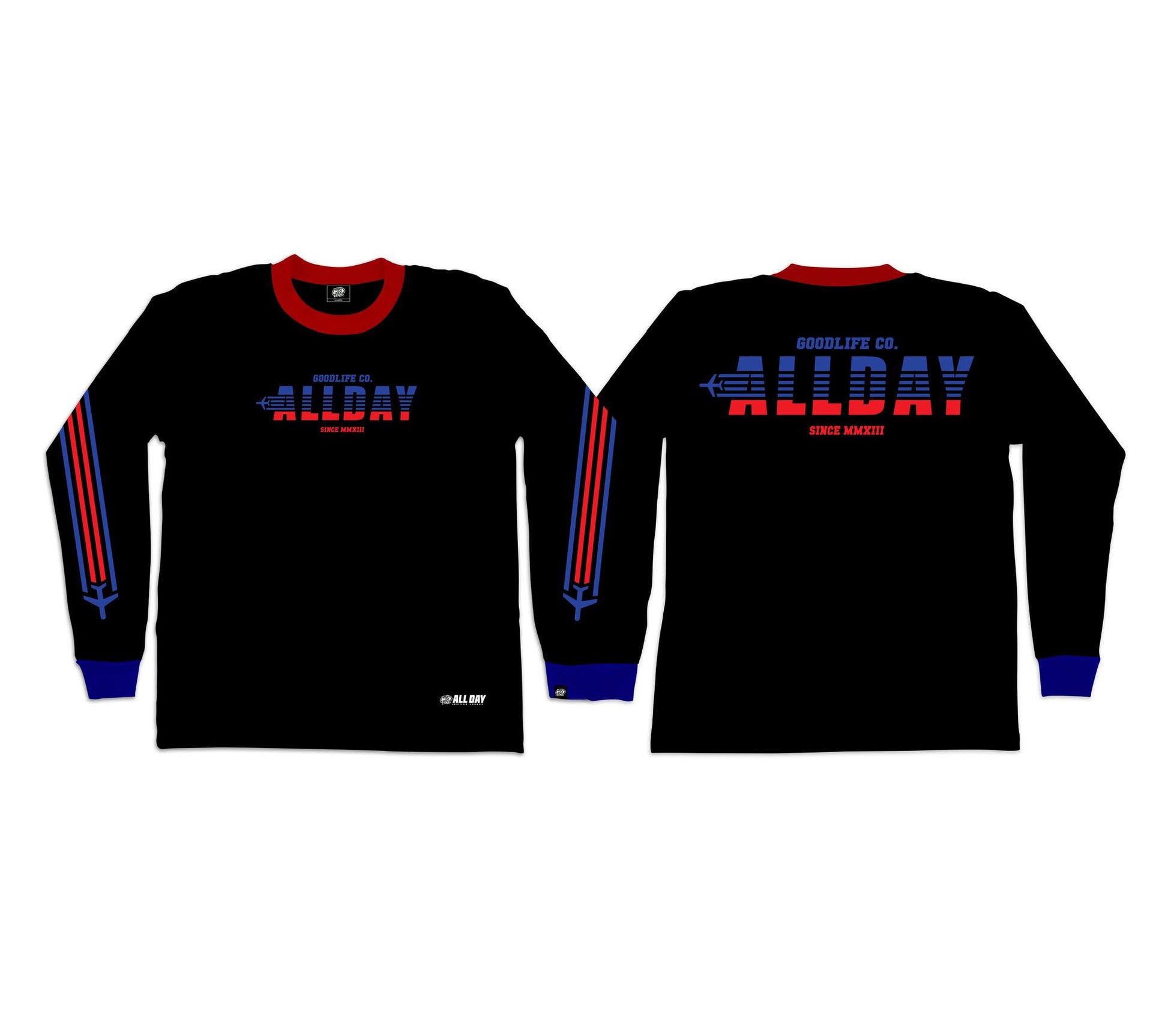 JETLIFE (3TONE BLACK) CREWNECK