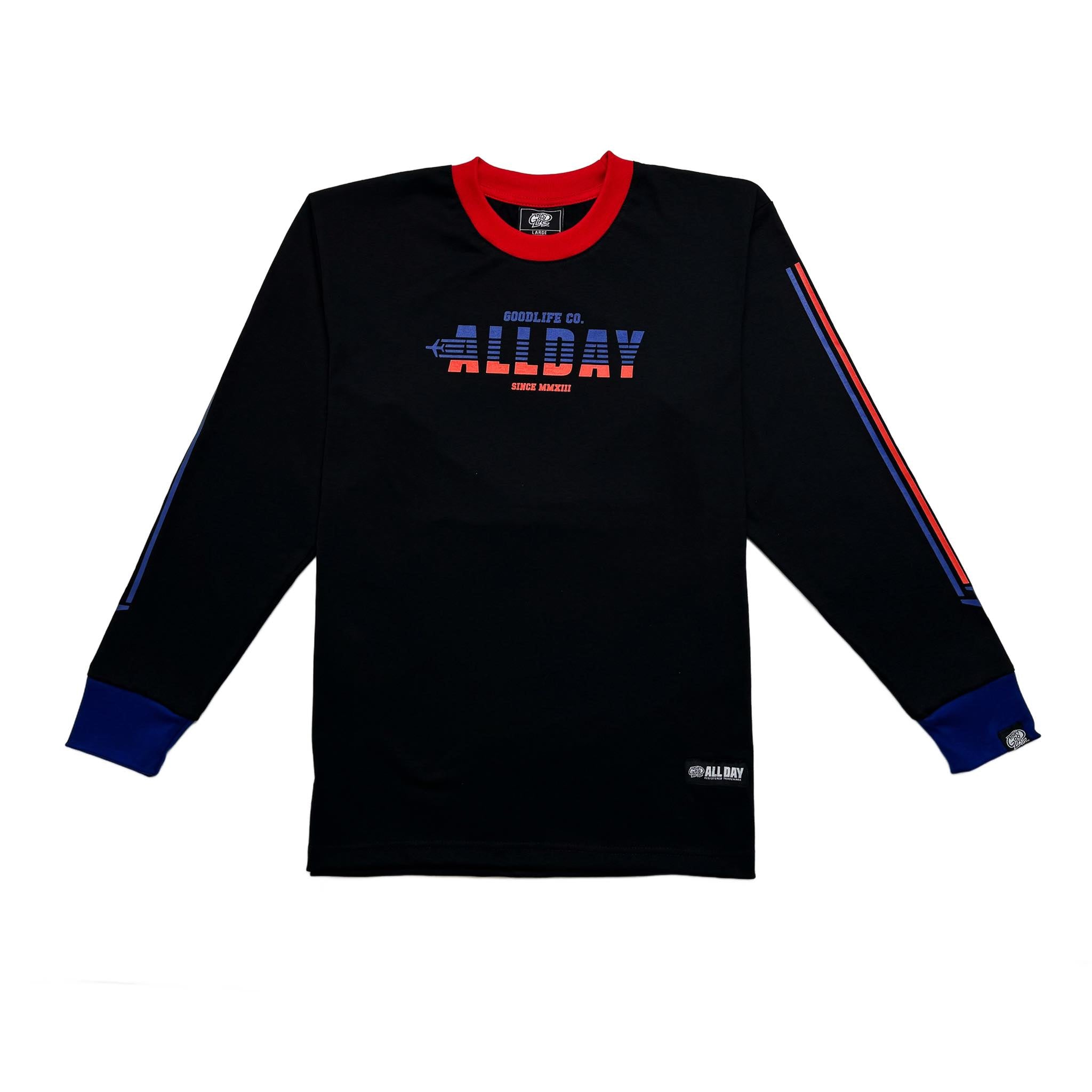 JETLIFE (3TONE BLACK) CREWNECK