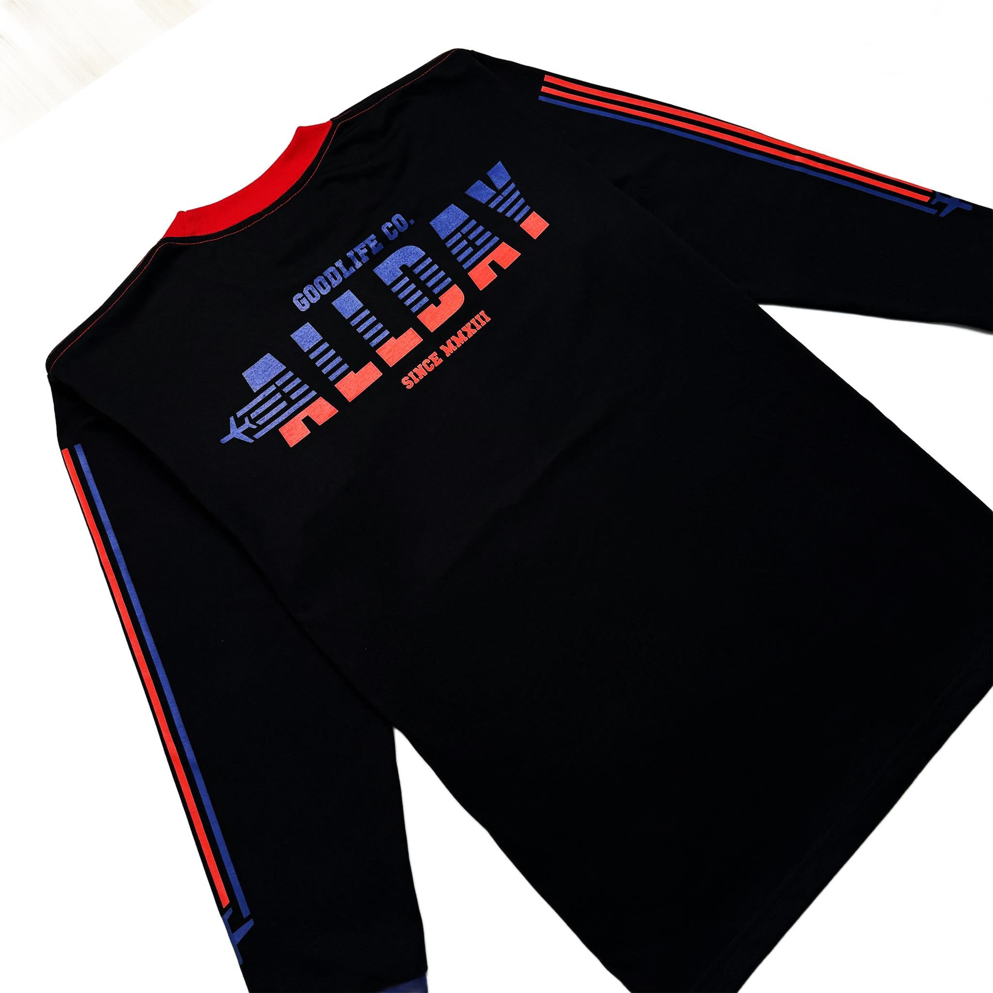 JETLIFE (3TONE BLACK) CREWNECK