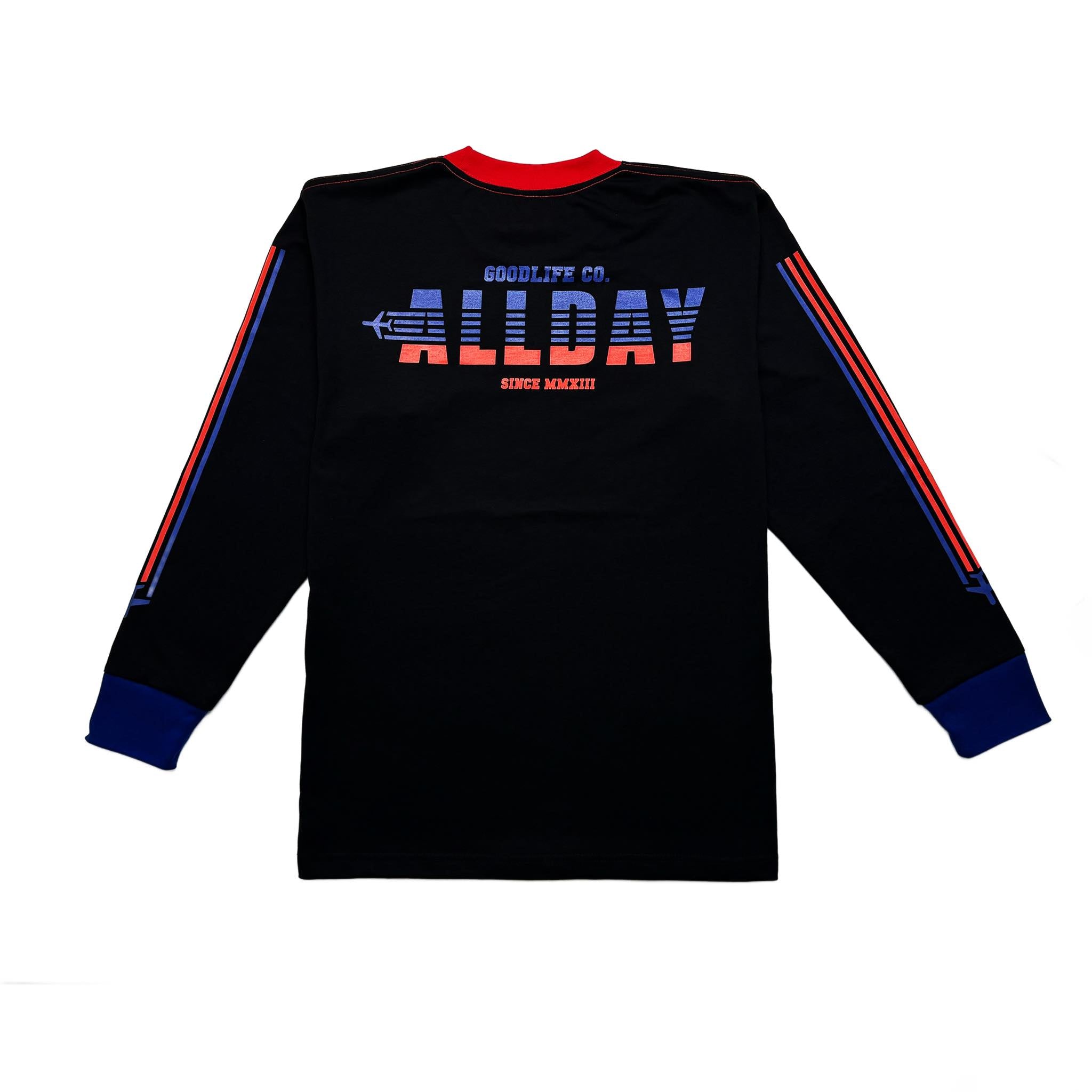 JETLIFE (3TONE BLACK) CREWNECK