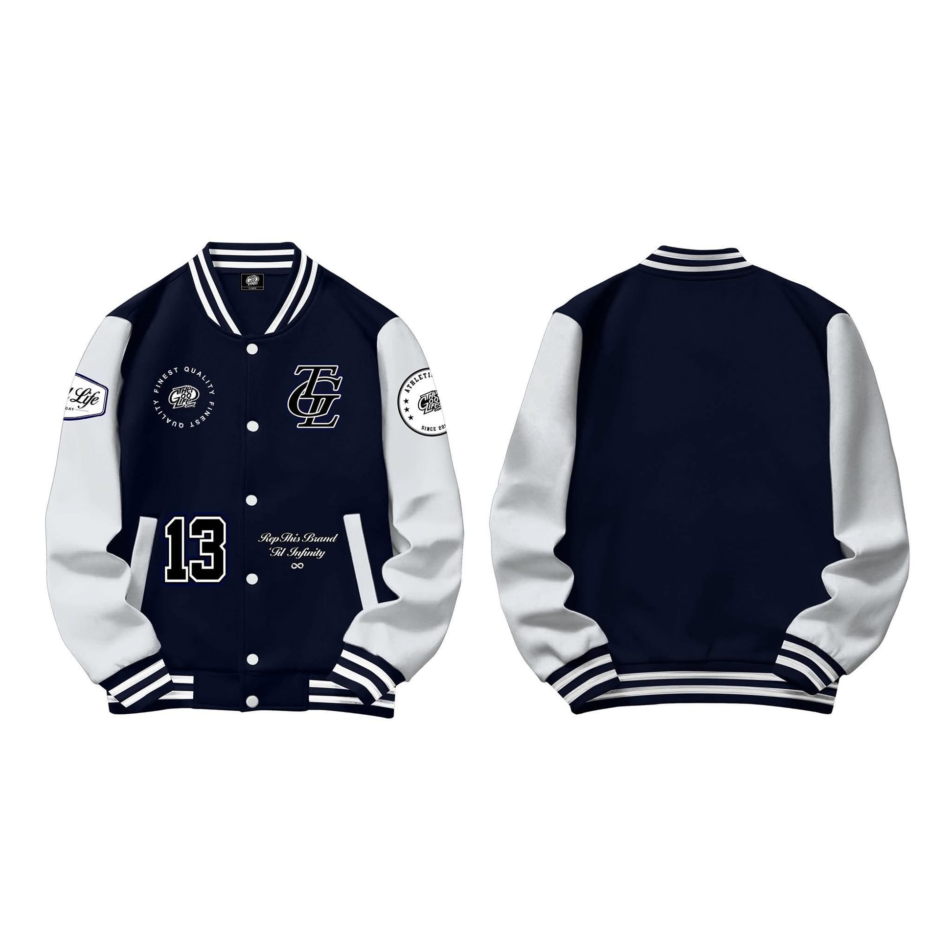 LEGACY PATCH '13 (NAVY/WHITE) VARSITY JACKET