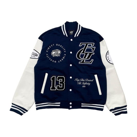 LEGACY PATCH '13 (NAVY/WHITE) VARSITY JACKET