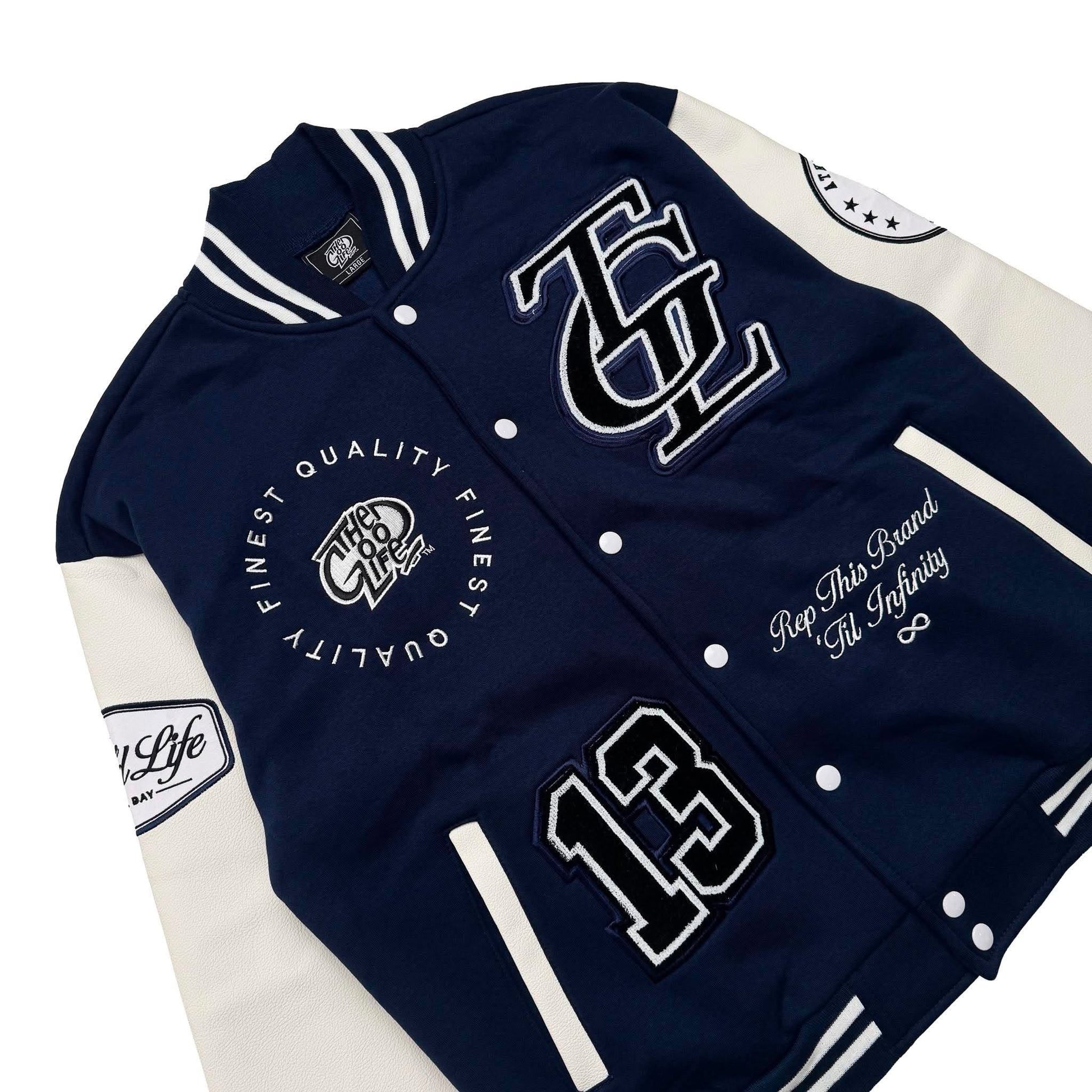 LEGACY PATCH '13 (NAVY/WHITE) VARSITY JACKET