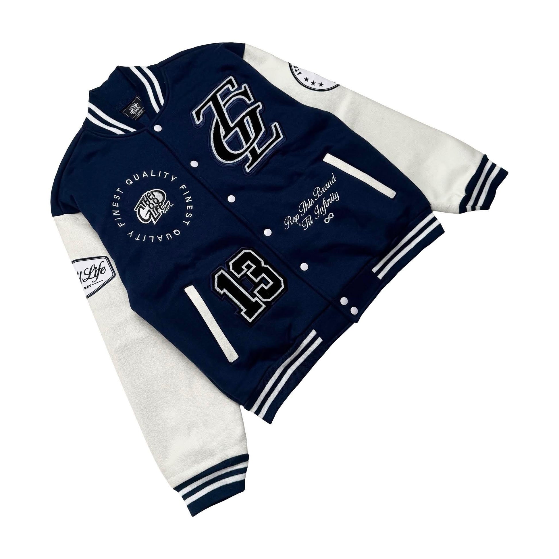 LEGACY PATCH '13 (NAVY/WHITE) VARSITY JACKET