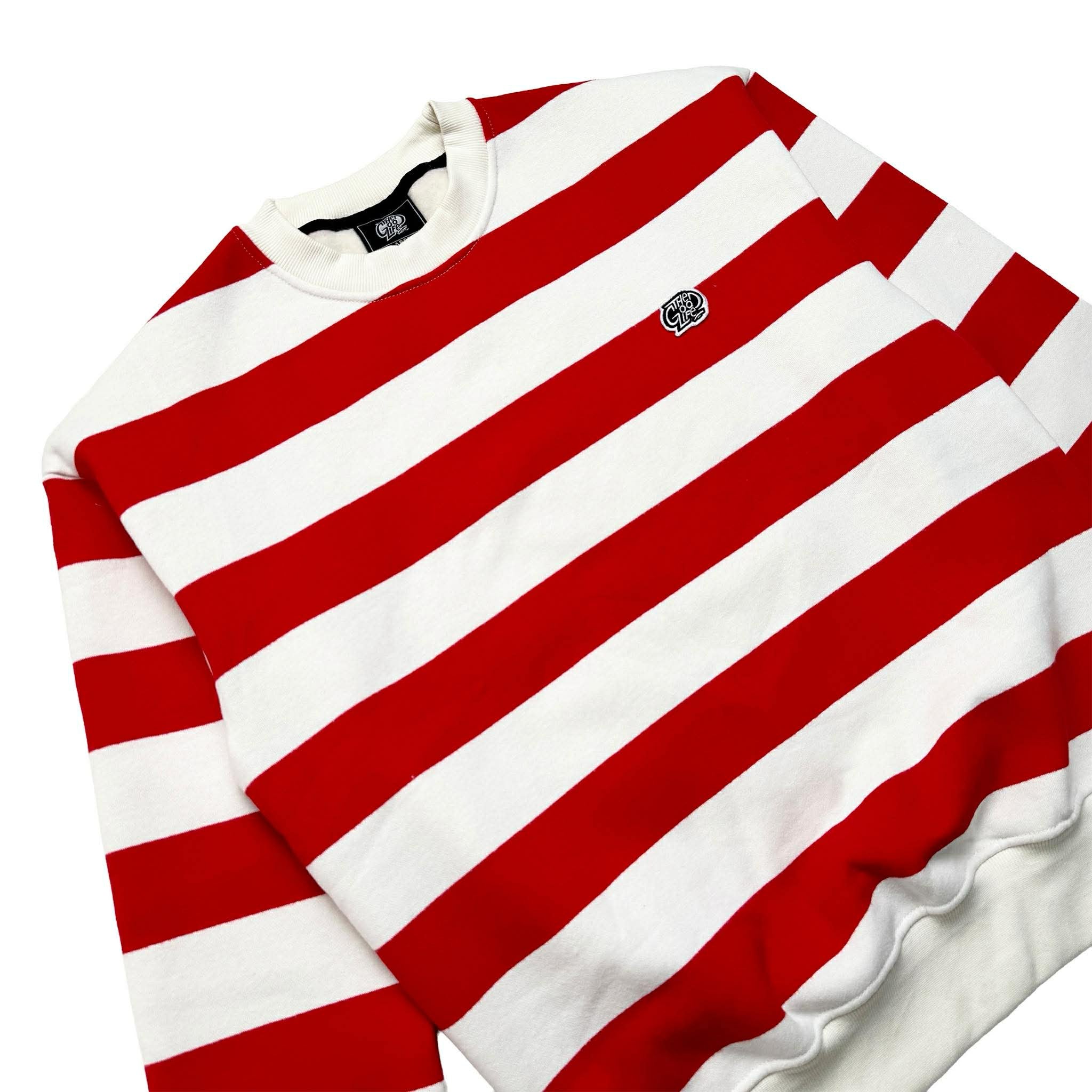 LOGO PATCH STRIPES (RED) SWEATSHIRT