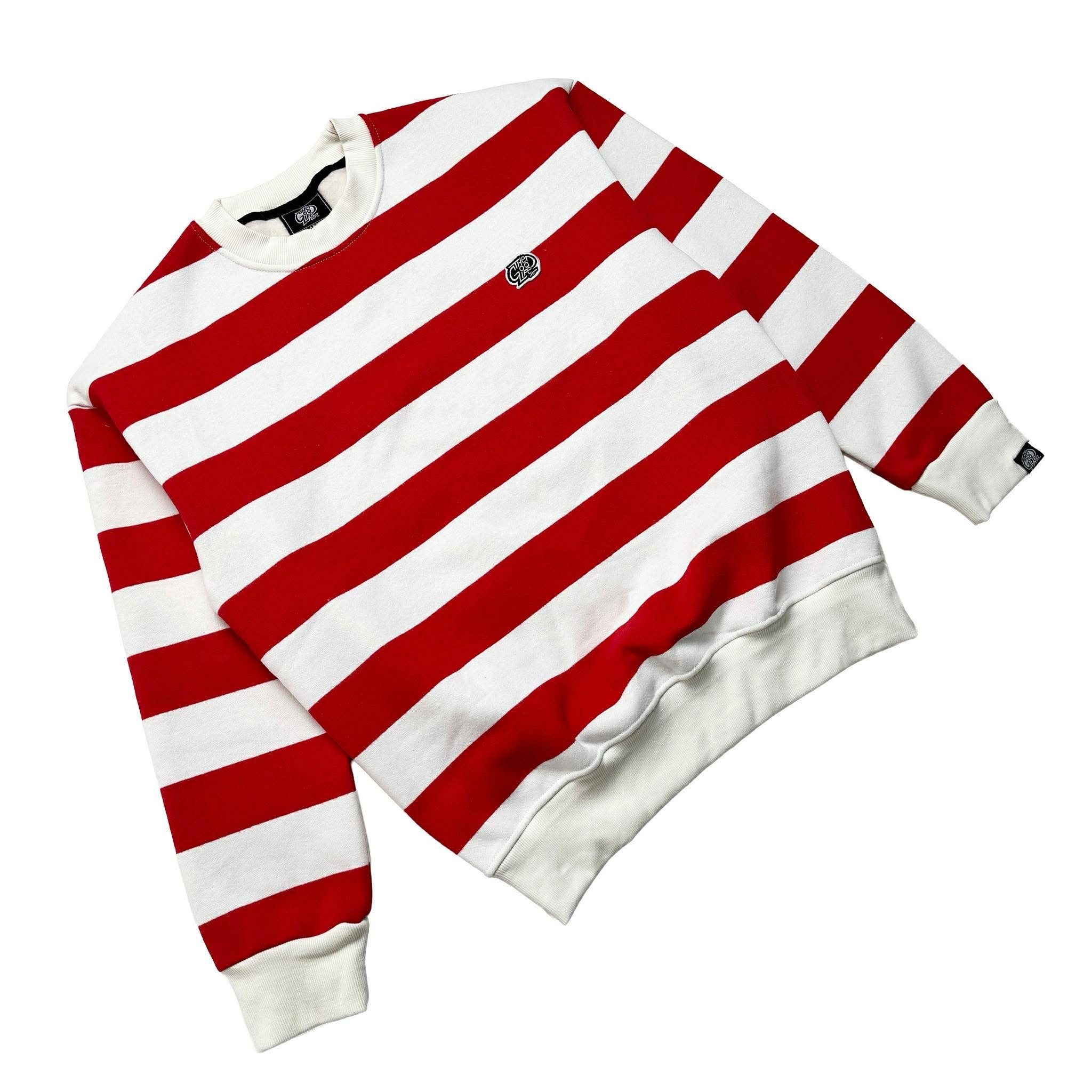 LOGO PATCH STRIPES (RED) SWEATSHIRT