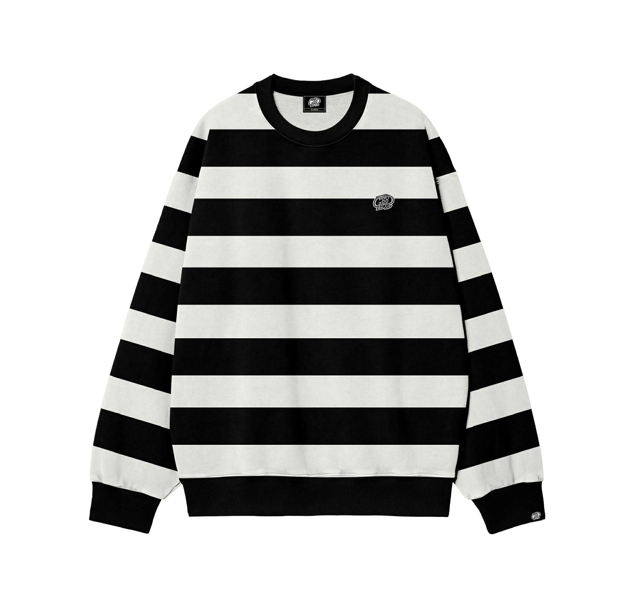 LOGO PATCH STRIPES (BLACK) SWEATSHIRT