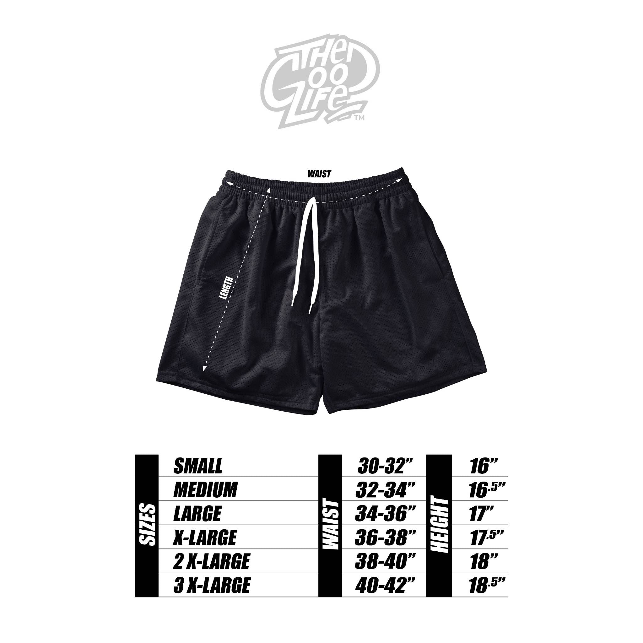 SPLIT LOGO (BLACK) MESH SHORTS