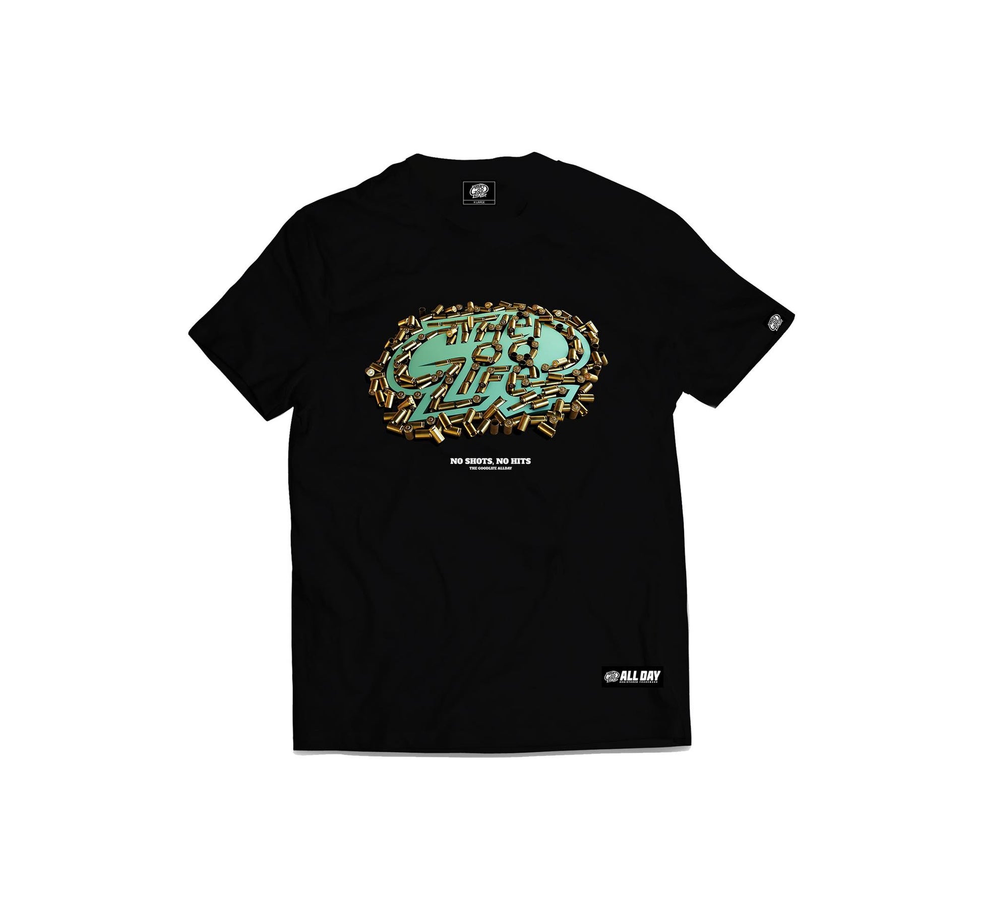 NO SHOTS (BLACK) T-SHIRT