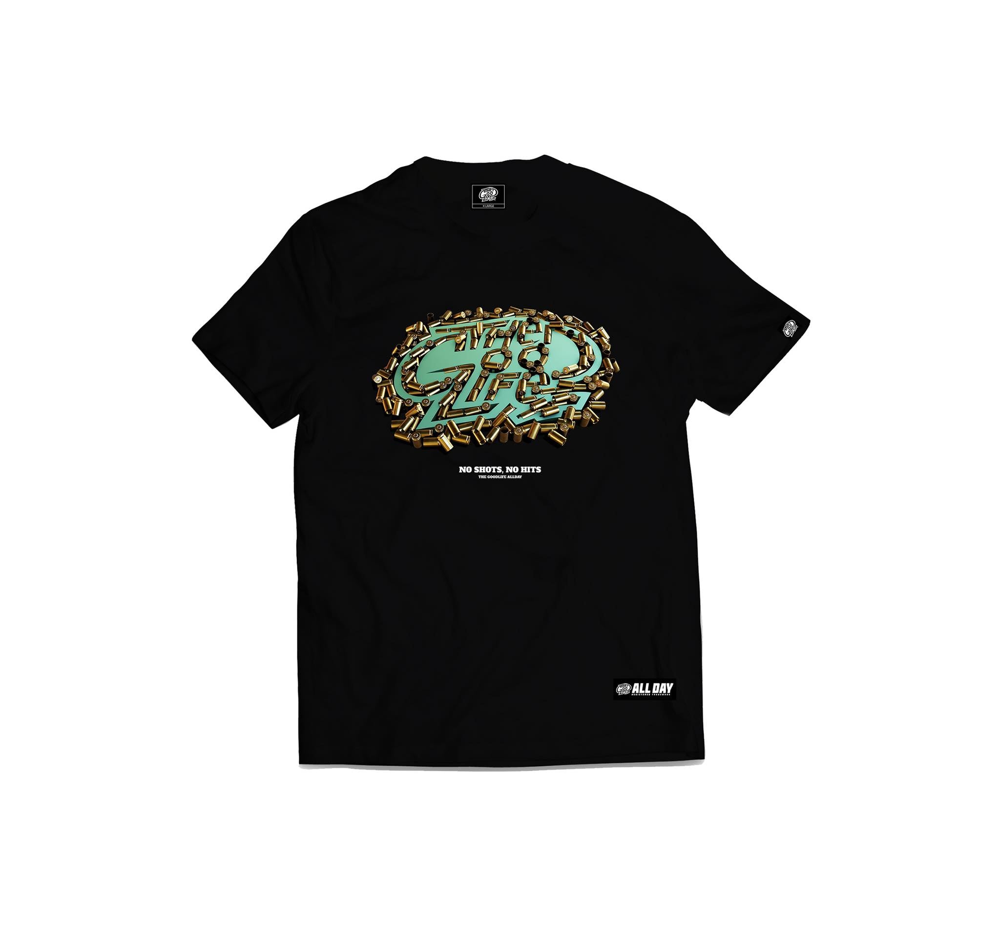 NO SHOTS (BLACK) T-SHIRT