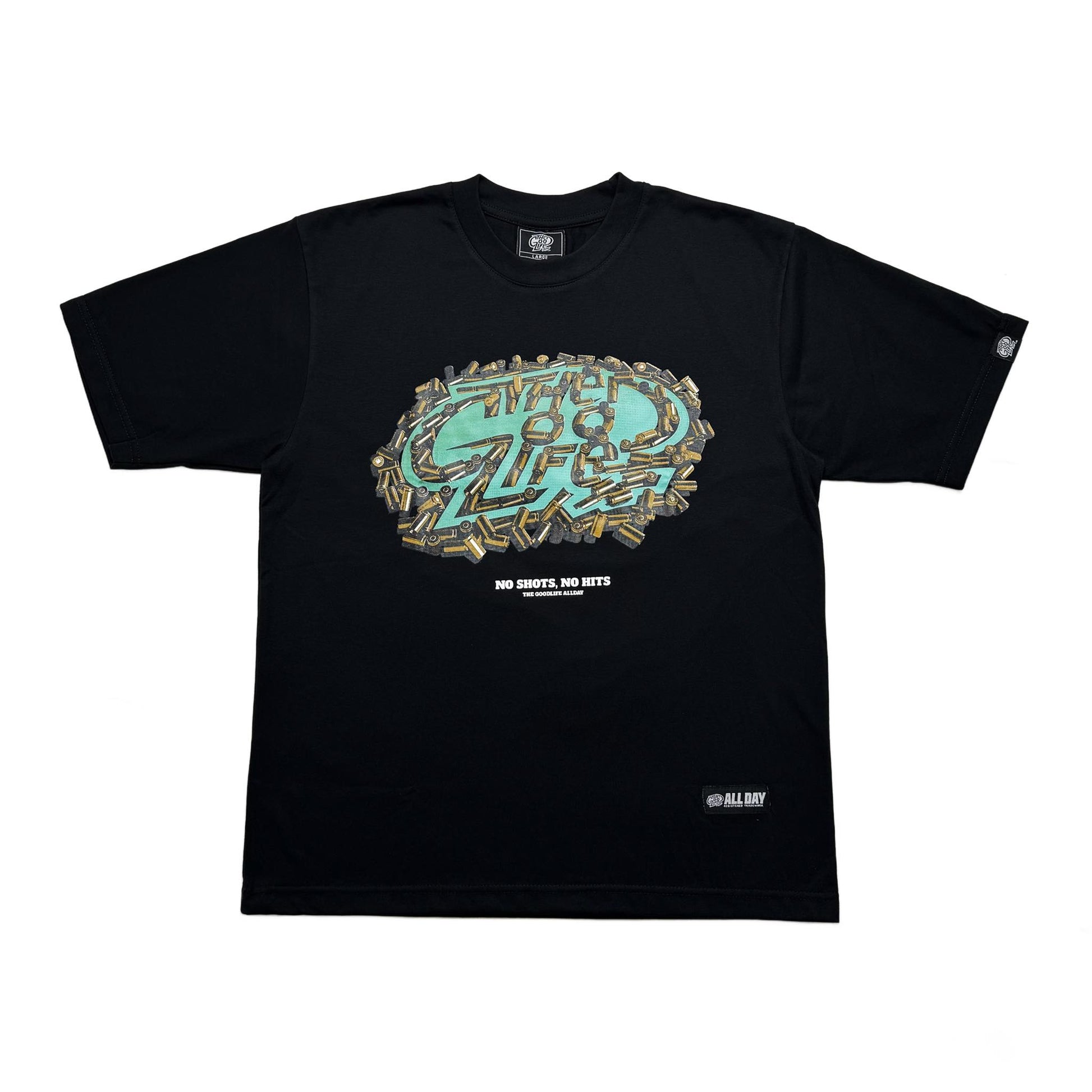 NO SHOTS (BLACK) T-SHIRT