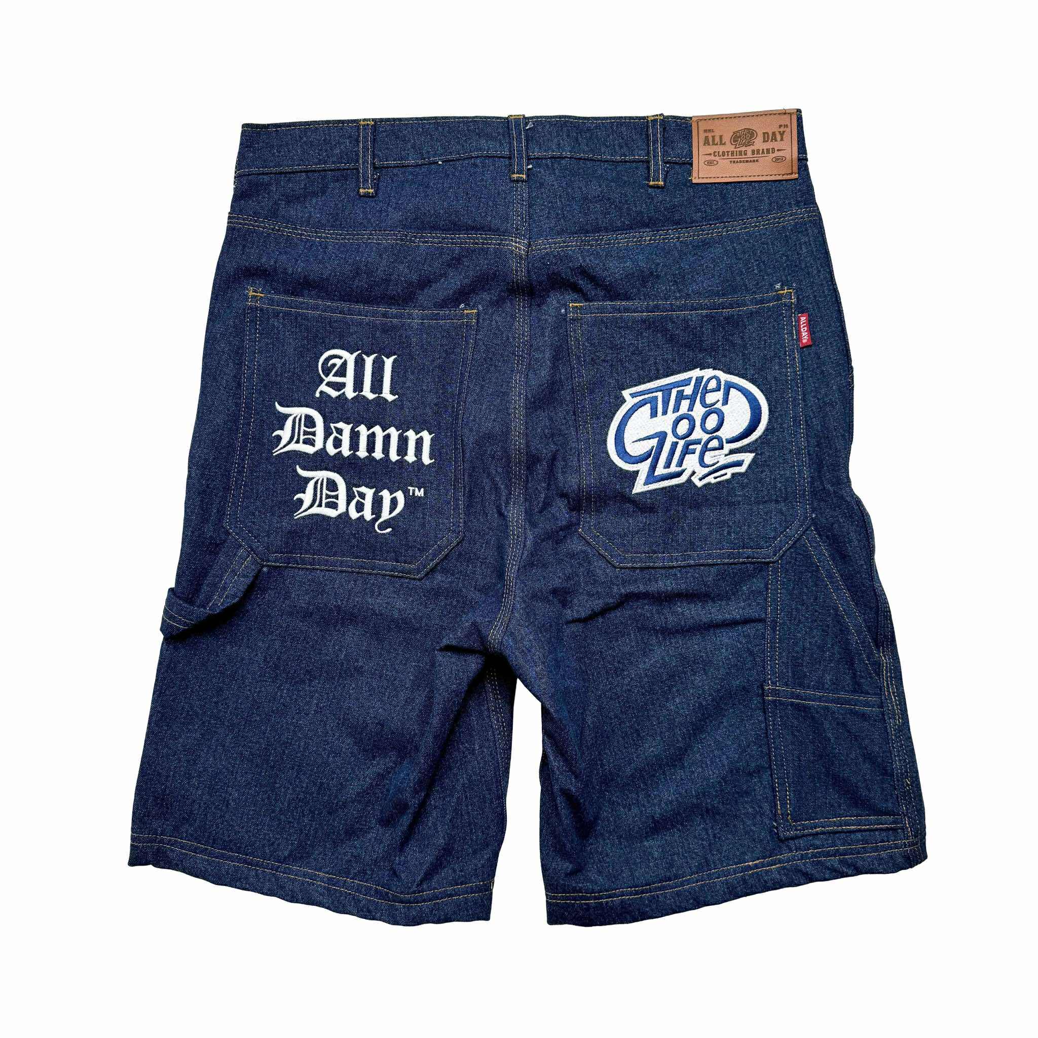 OLD ENGLISH (NAVY) DENIM JORTS