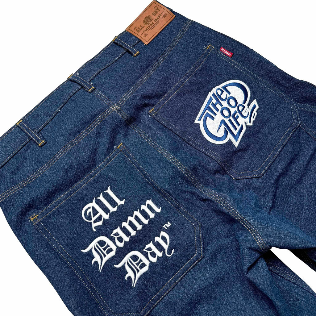 OLD ENGLISH (NAVY) DENIM JORTS