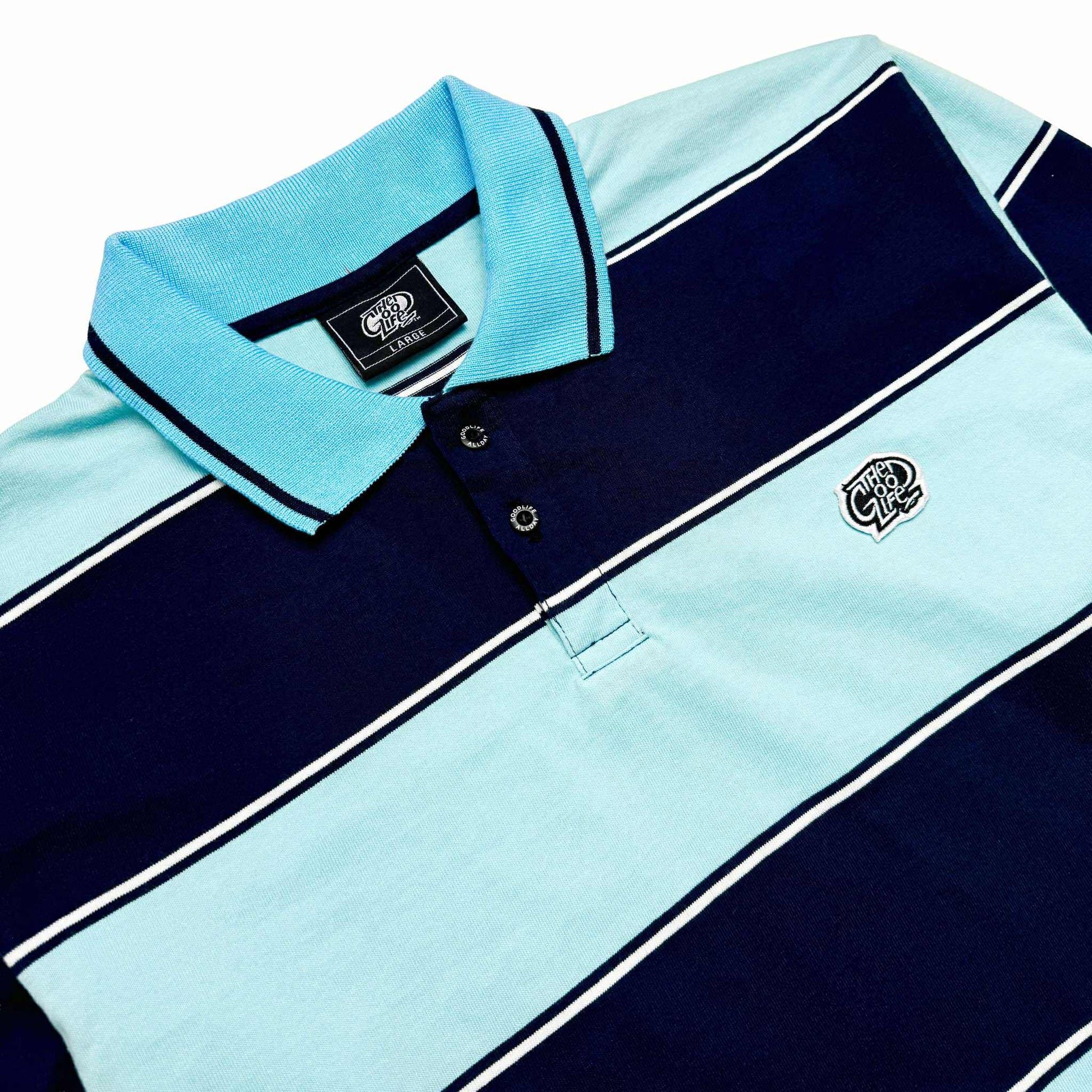 "OCEAN" TWIN STRAND (MINT/NAVY) CREWNECK