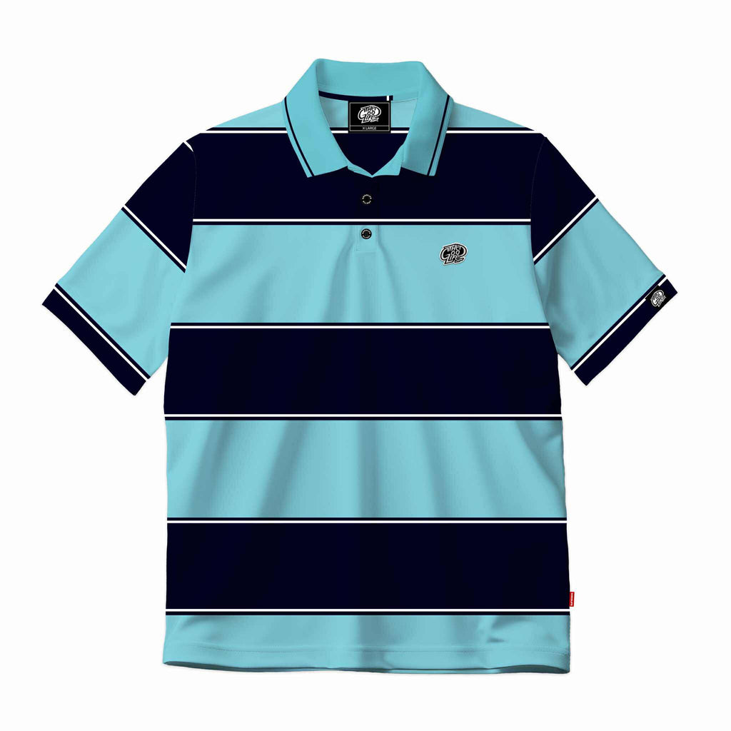 "OCEAN" TWIN STRAND (MINT/NAVY) POLO SHIRT