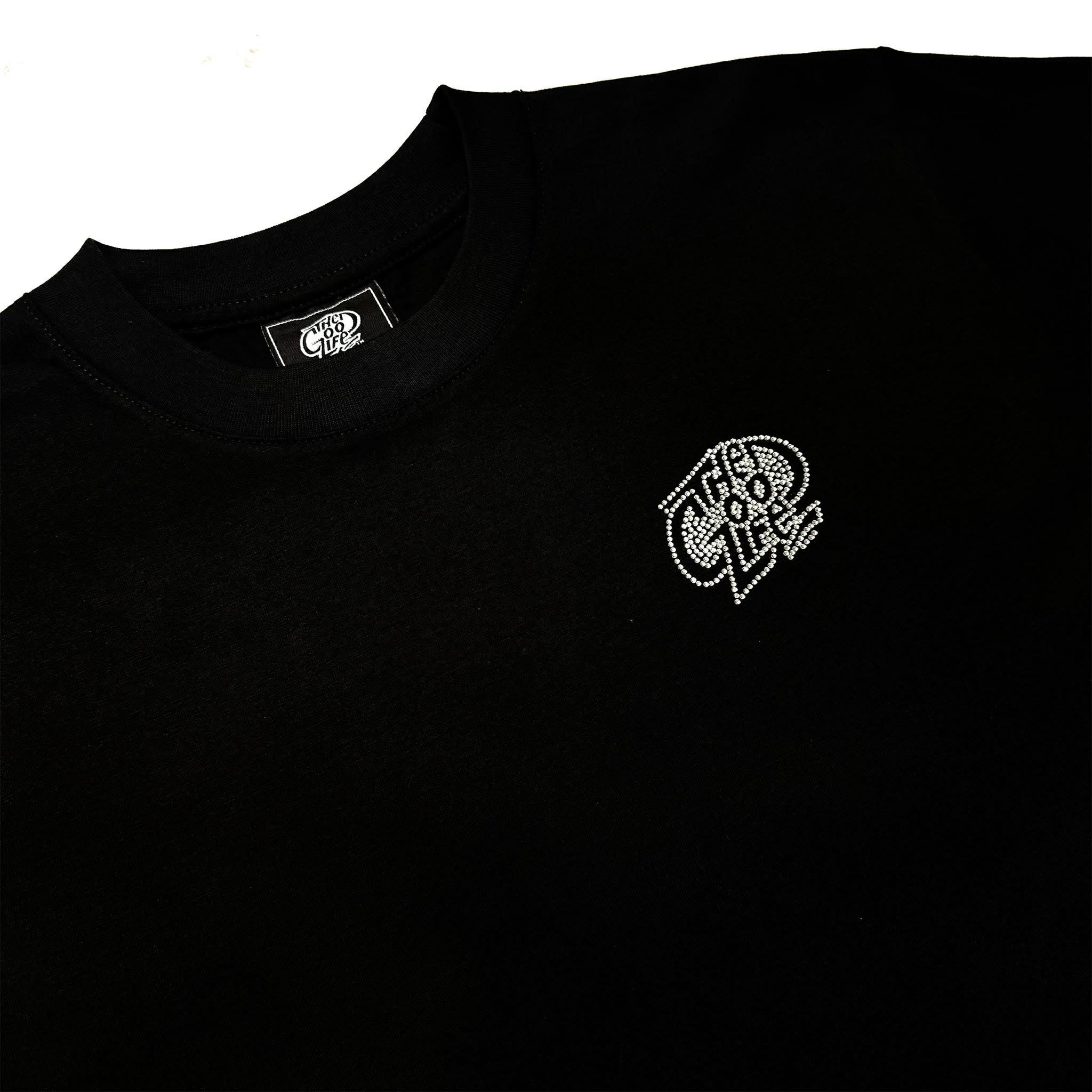 OG LOGO "RHINESTONE" (BLACK) T-SHIRT