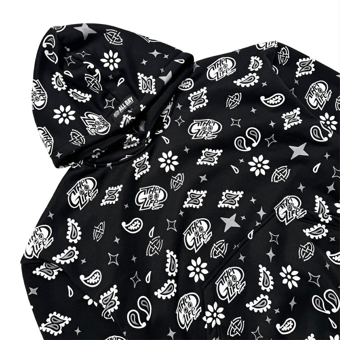 ROYAL PAISLEY (BLACK) HOODIE