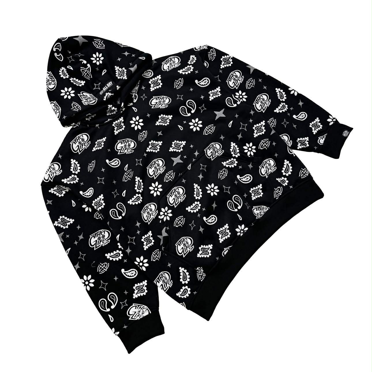 ROYAL PAISLEY (BLACK) HOODIE