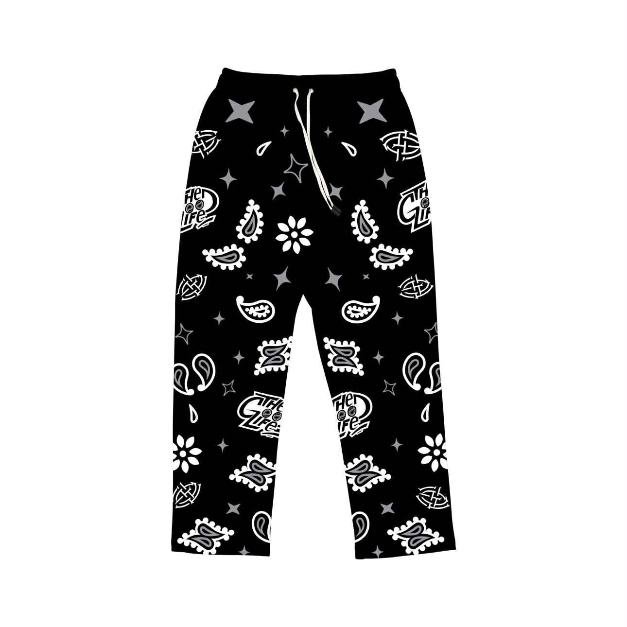 ROYAL PAISLEY (BLACK) PANTS