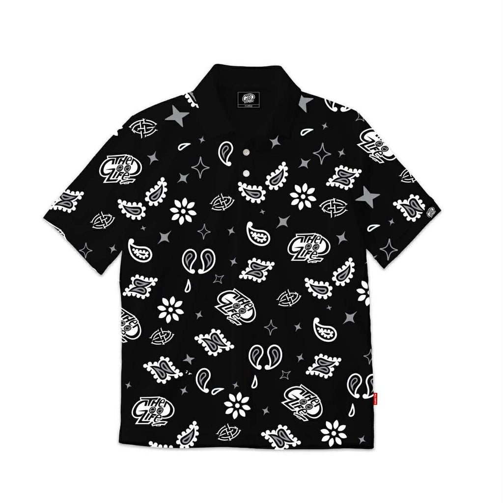 ROYAL PAISLEY (BLACK) POLO SHIRT